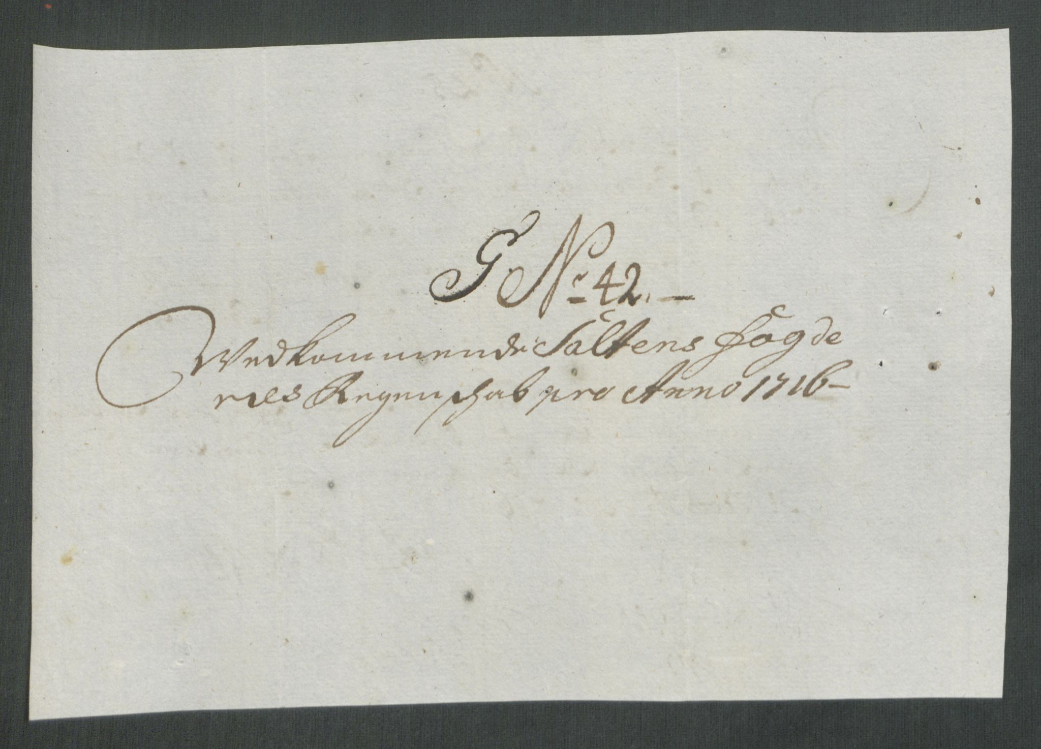 Rentekammeret inntil 1814, Reviderte regnskaper, Fogderegnskap, AV/RA-EA-4092/R66/L4586: Fogderegnskap Salten, 1716, p. 251