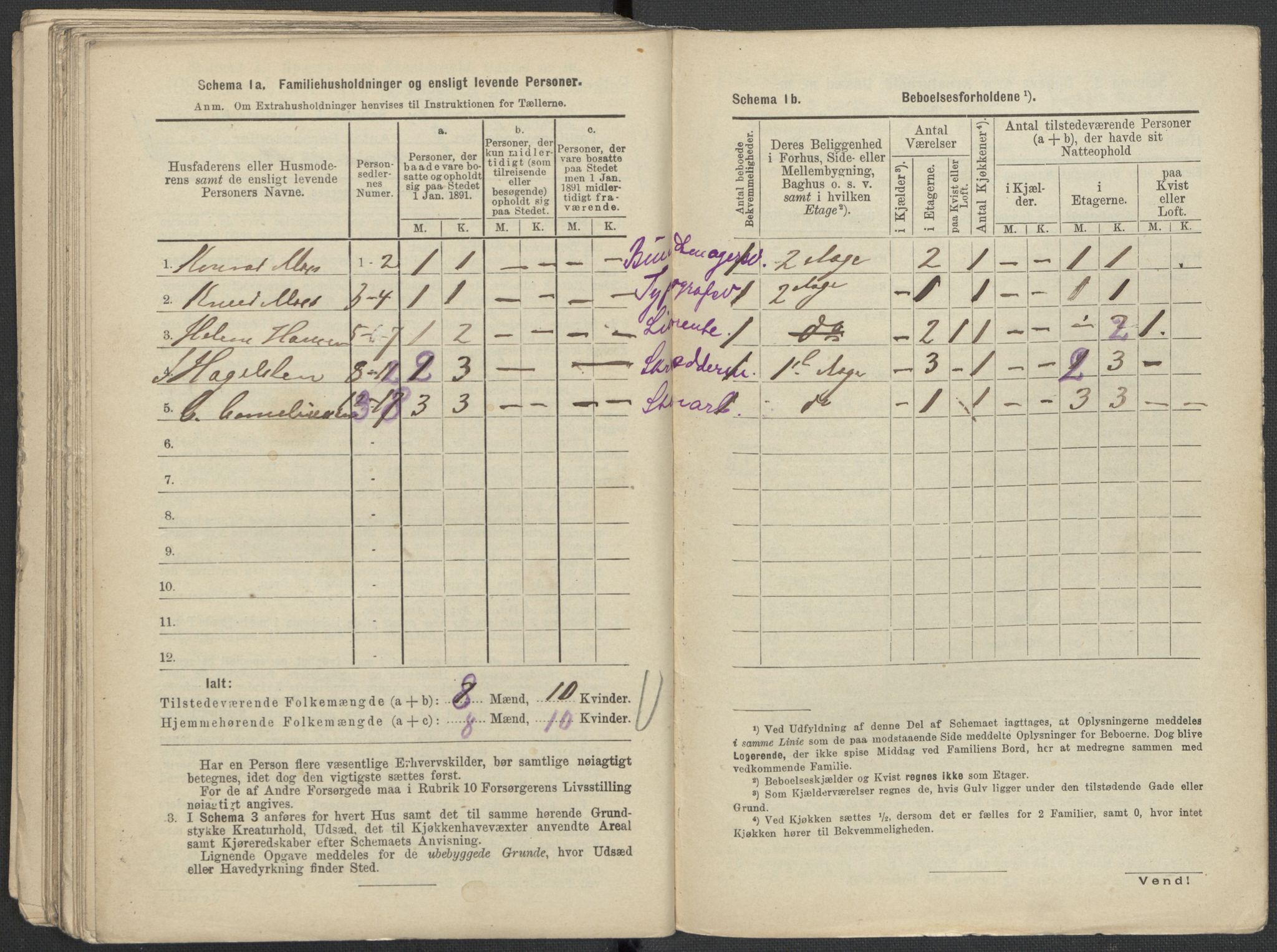 RA, 1891 Census for 1301 Bergen, 1891, p. 1335