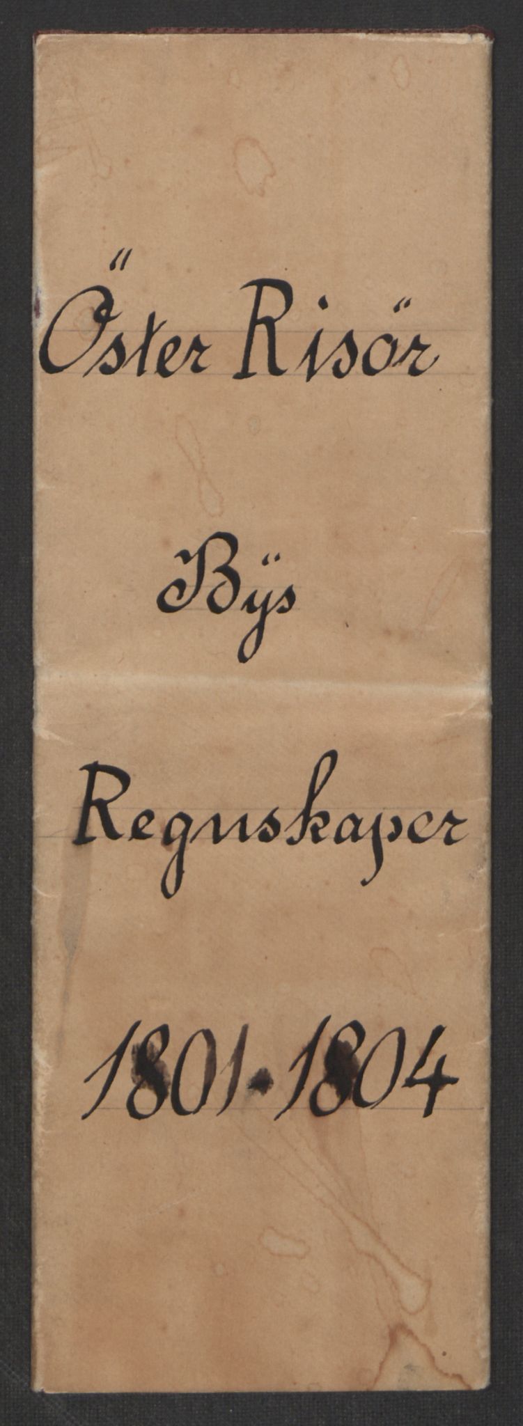 Danske Kanselli 1800-1814, AV/RA-EA-3024/K/Kk/Kka/Kkac/L0236: Kjøpstadregnskap Øster Risør, 1801-1804, p. 1