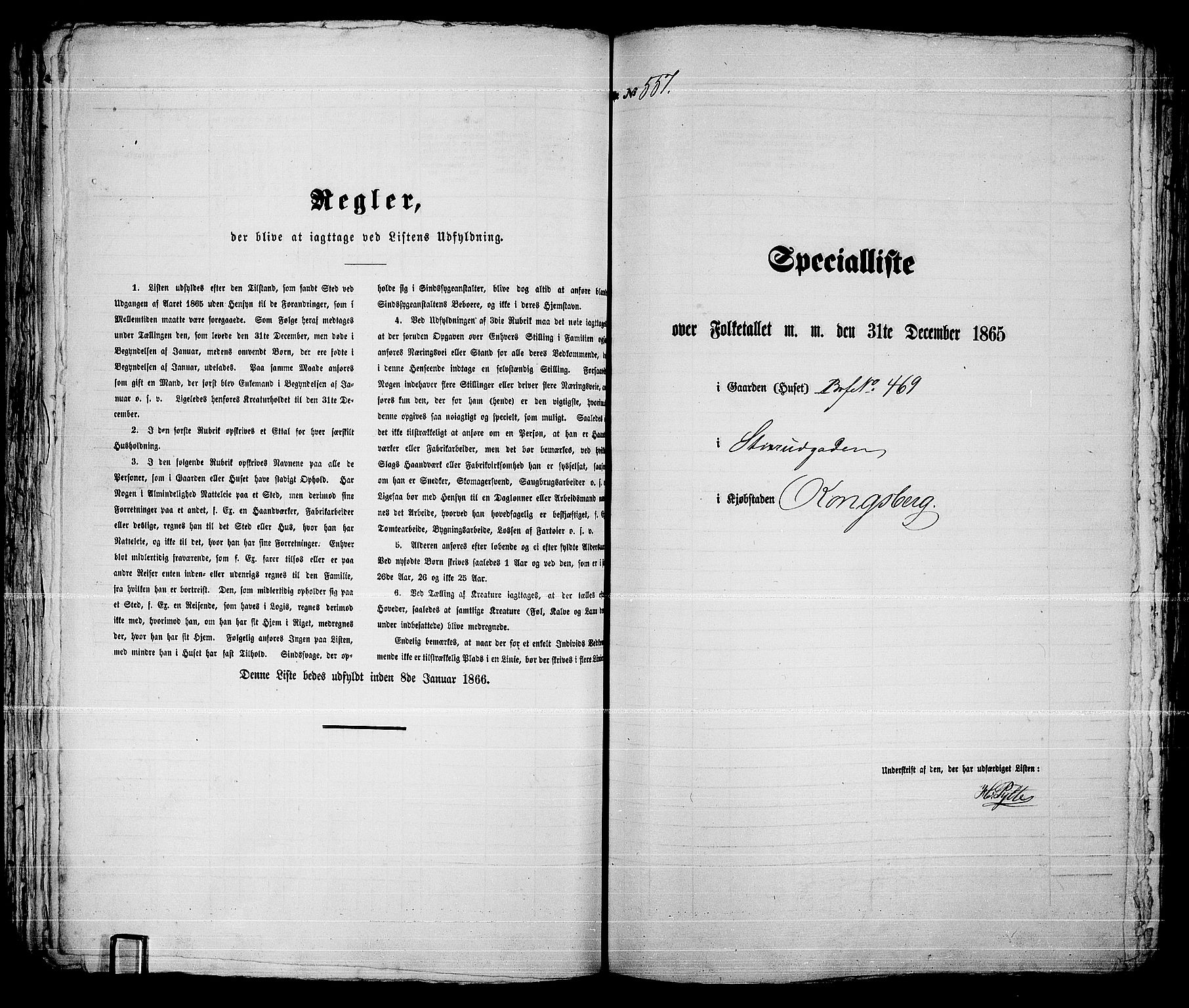 RA, 1865 census for Kongsberg/Kongsberg, 1865, p. 1126