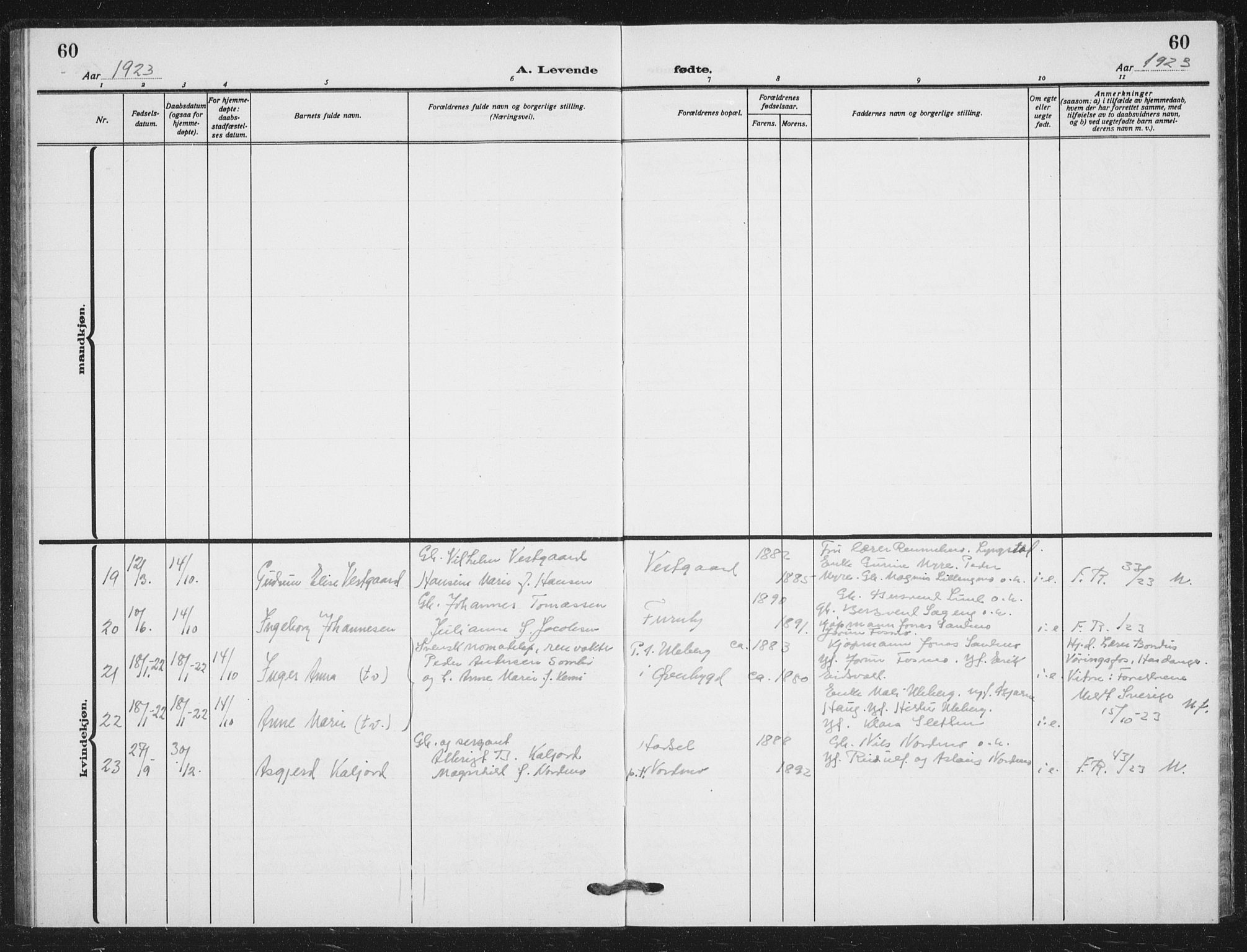Målselv sokneprestembete, SATØ/S-1311/G/Ga/Gab/L0012klokker: Parish register (copy) no. 12, 1900-1936, p. 60