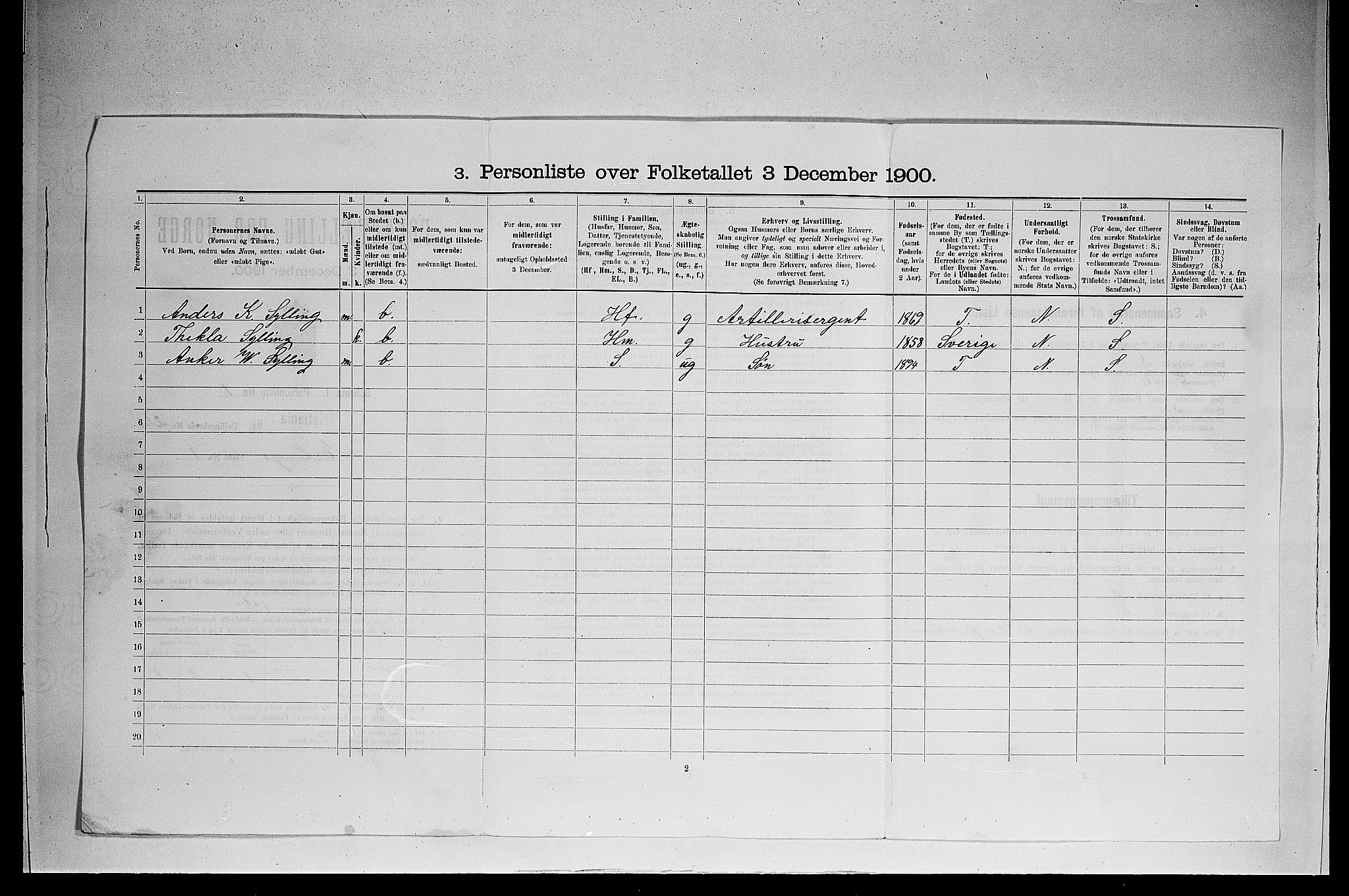 SAO, 1900 census for Kristiania, 1900, p. 20960