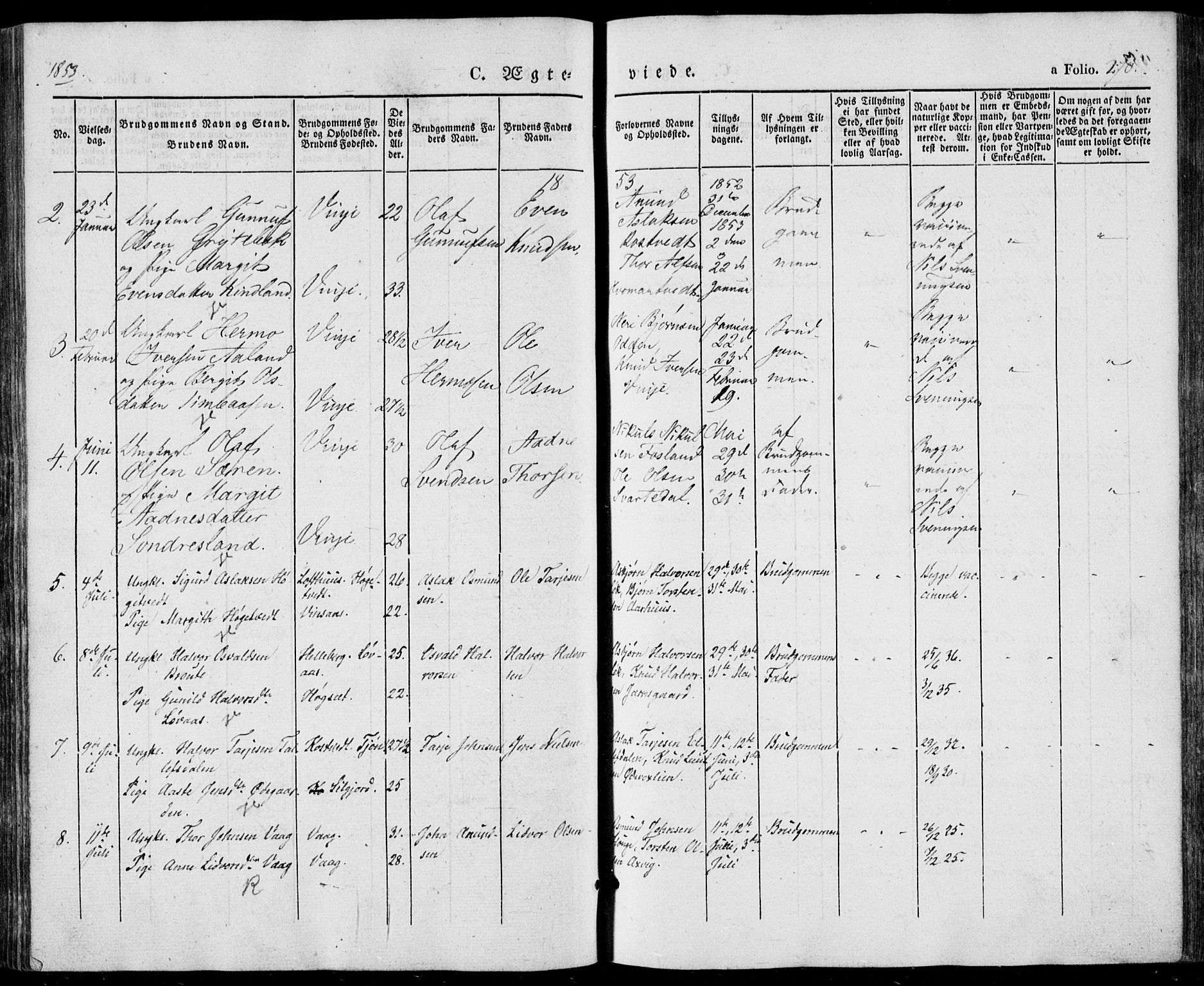 Vinje kirkebøker, SAKO/A-312/F/Fa/L0004: Parish register (official) no. I 4, 1843-1869, p. 270