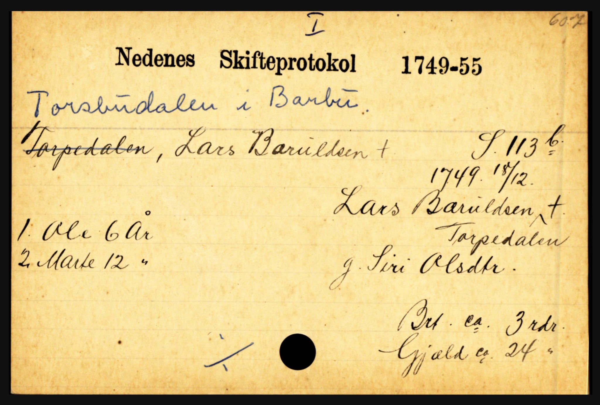 Nedenes sorenskriveri før 1824, AV/SAK-1221-0007/H, p. 30411