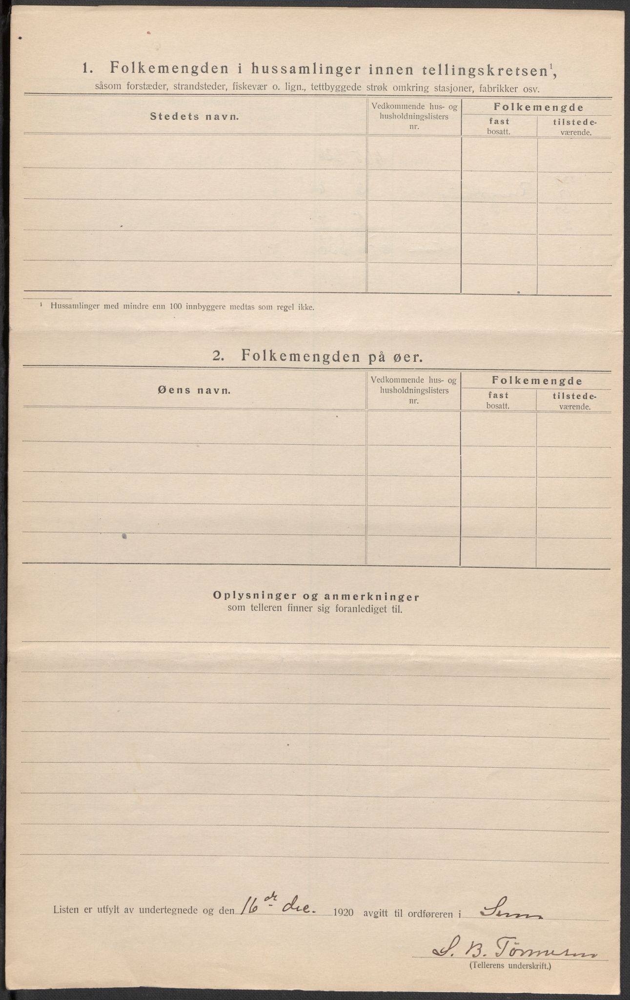 SAKO, 1920 census for Sem, 1920, p. 51