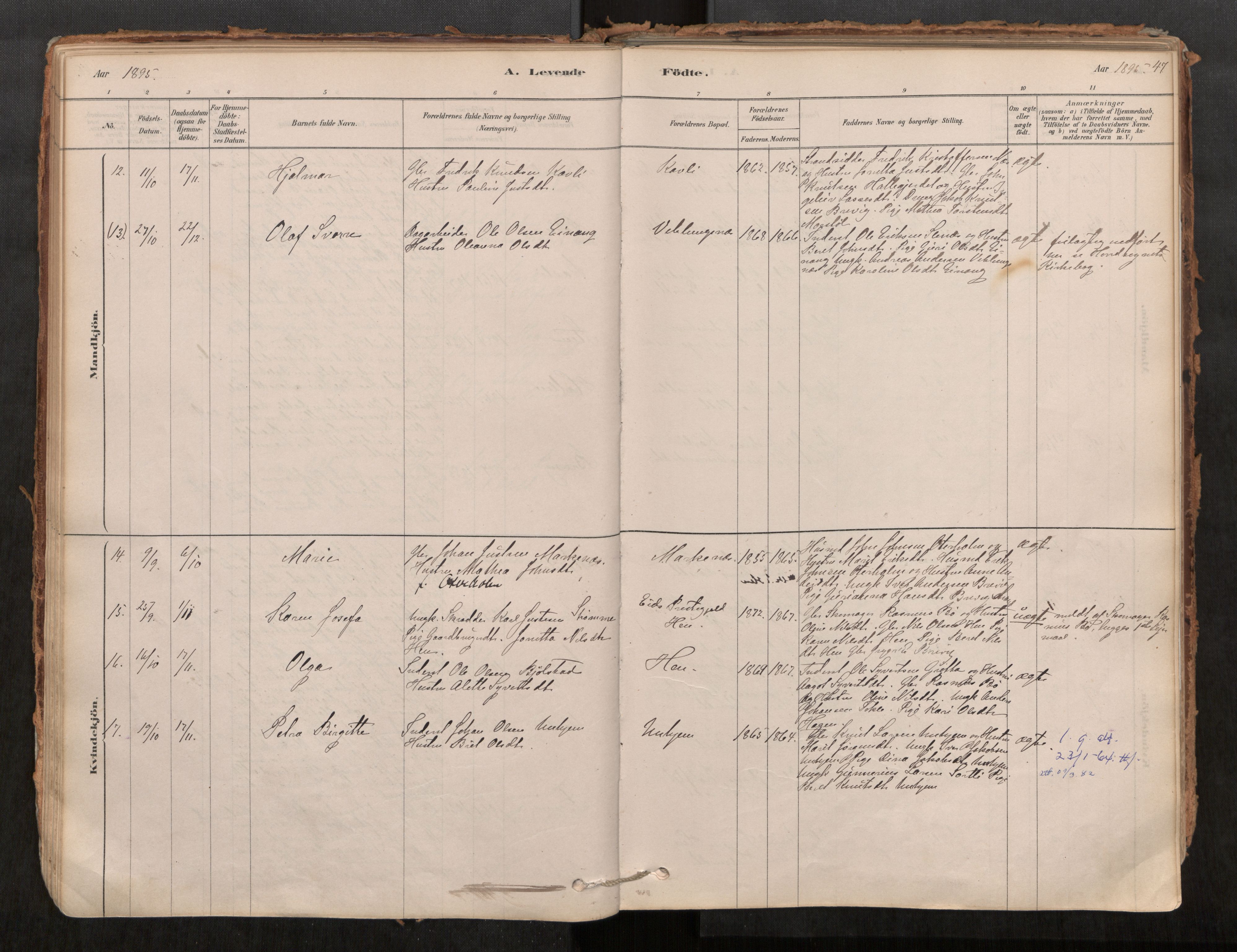 Ministerialprotokoller, klokkerbøker og fødselsregistre - Møre og Romsdal, AV/SAT-A-1454/545/L0594: Parish register (official) no. 545A03, 1878-1920, p. 47