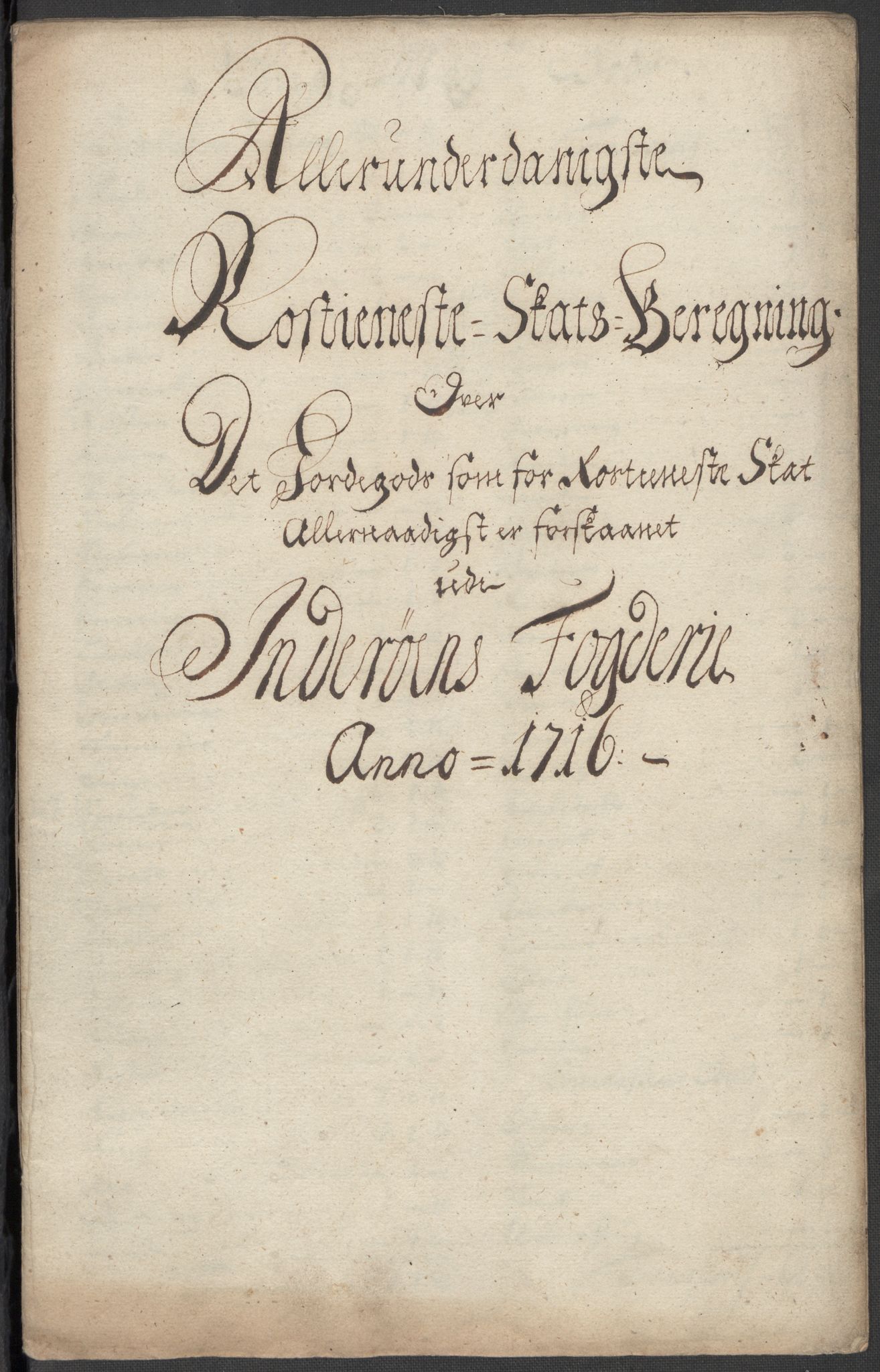 Rentekammeret inntil 1814, Reviderte regnskaper, Fogderegnskap, AV/RA-EA-4092/R63/L4324: Fogderegnskap Inderøy, 1716, p. 90