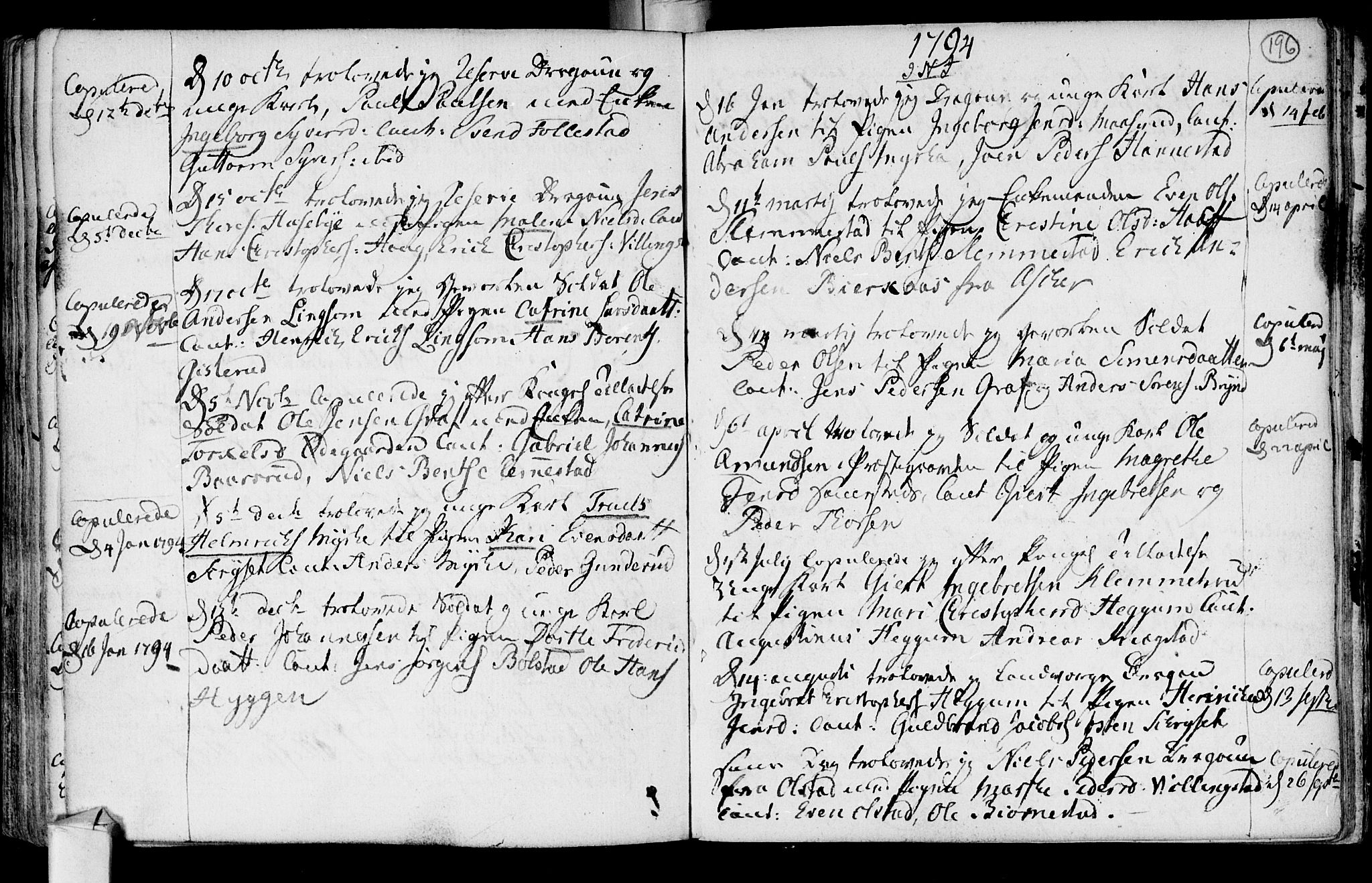 Røyken kirkebøker, AV/SAKO-A-241/F/Fa/L0003: Parish register (official) no. 3, 1782-1813, p. 196