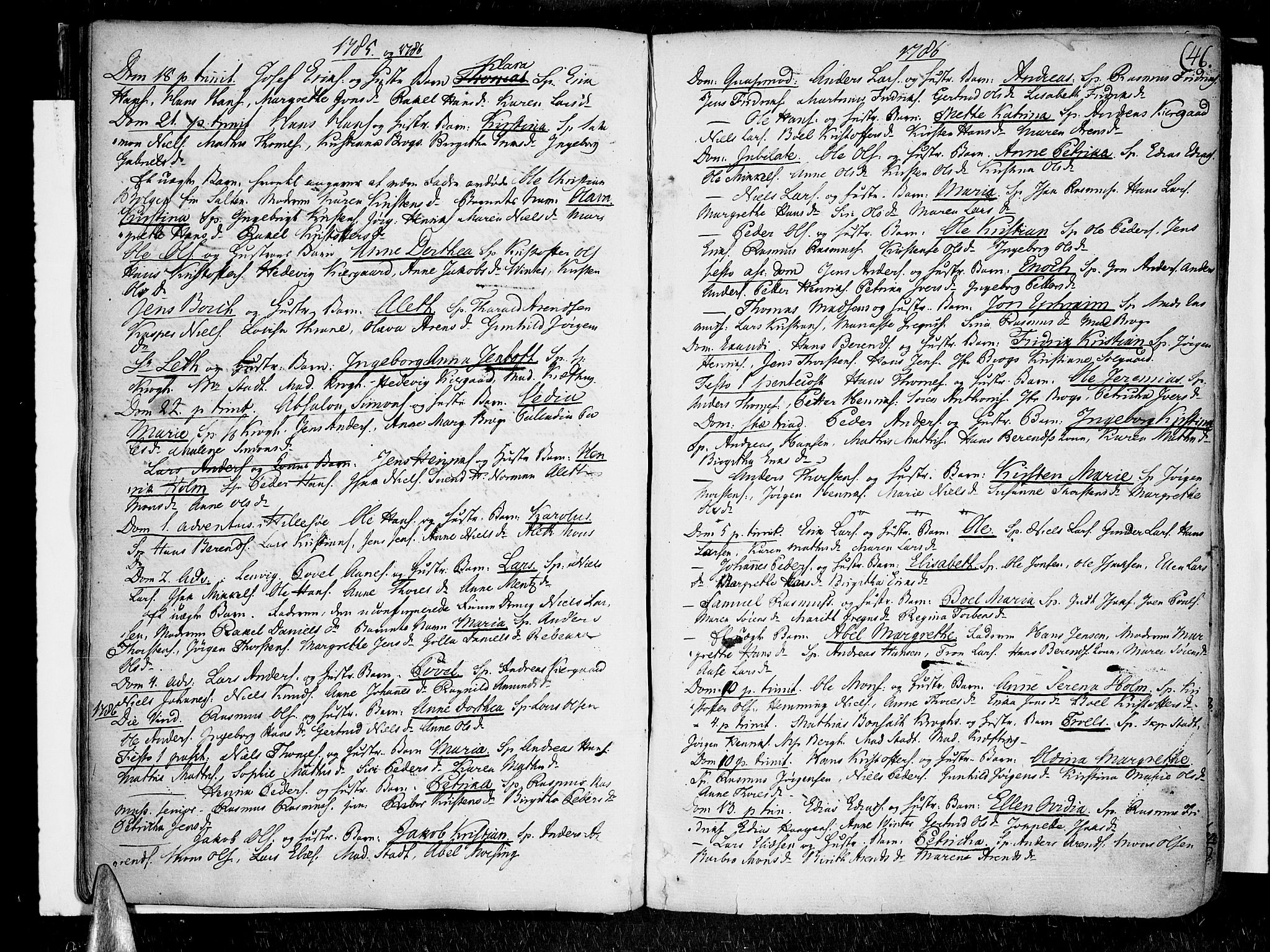 Lenvik sokneprestembete, AV/SATØ-S-1310/H/Ha/Haa/L0002kirke: Parish register (official) no. 2, 1784-1820, p. 46