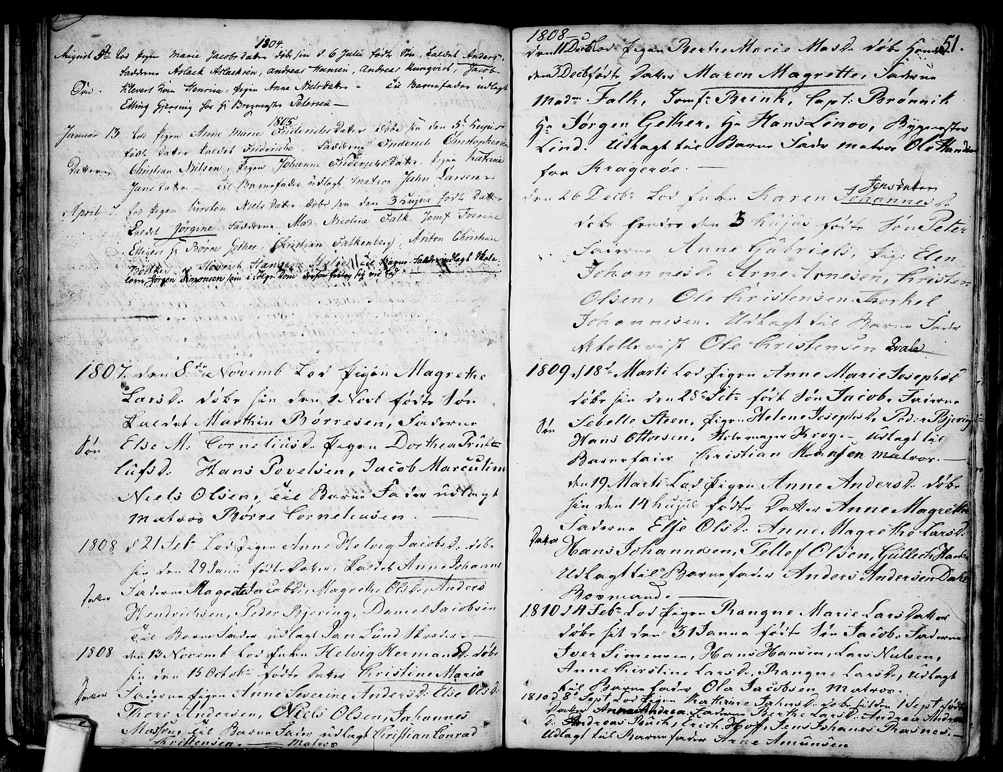 Larvik kirkebøker, SAKO/A-352/F/Fb/L0001: Parish register (official) no. II 1, 1779-1817, p. 51