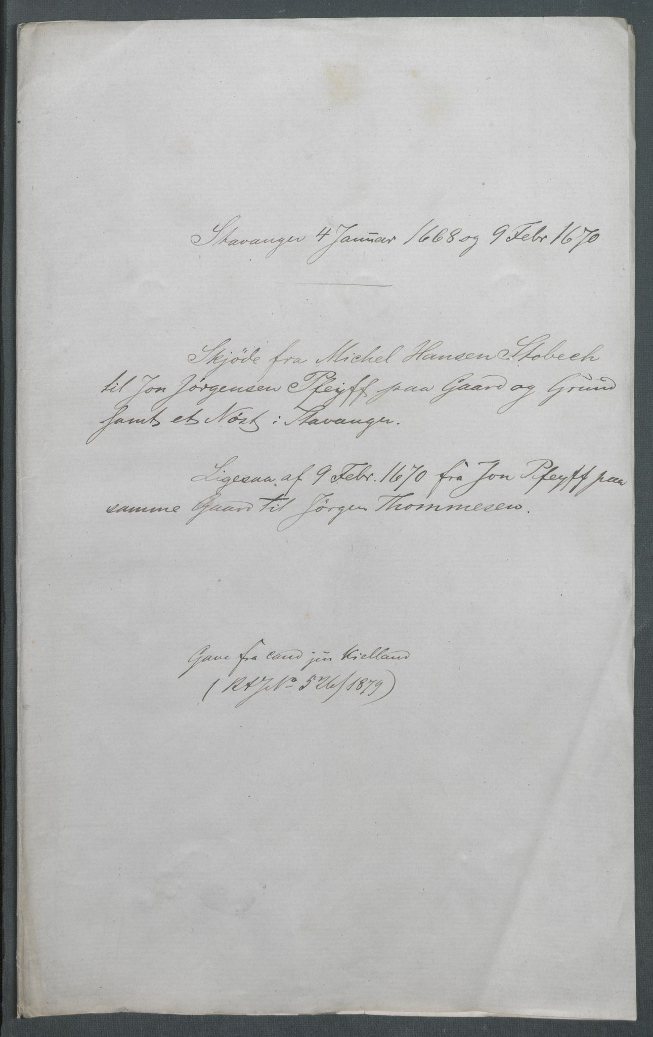 Riksarkivets diplomsamling, AV/RA-EA-5965/F02/L0171: Dokumenter, 1667-1670, p. 89