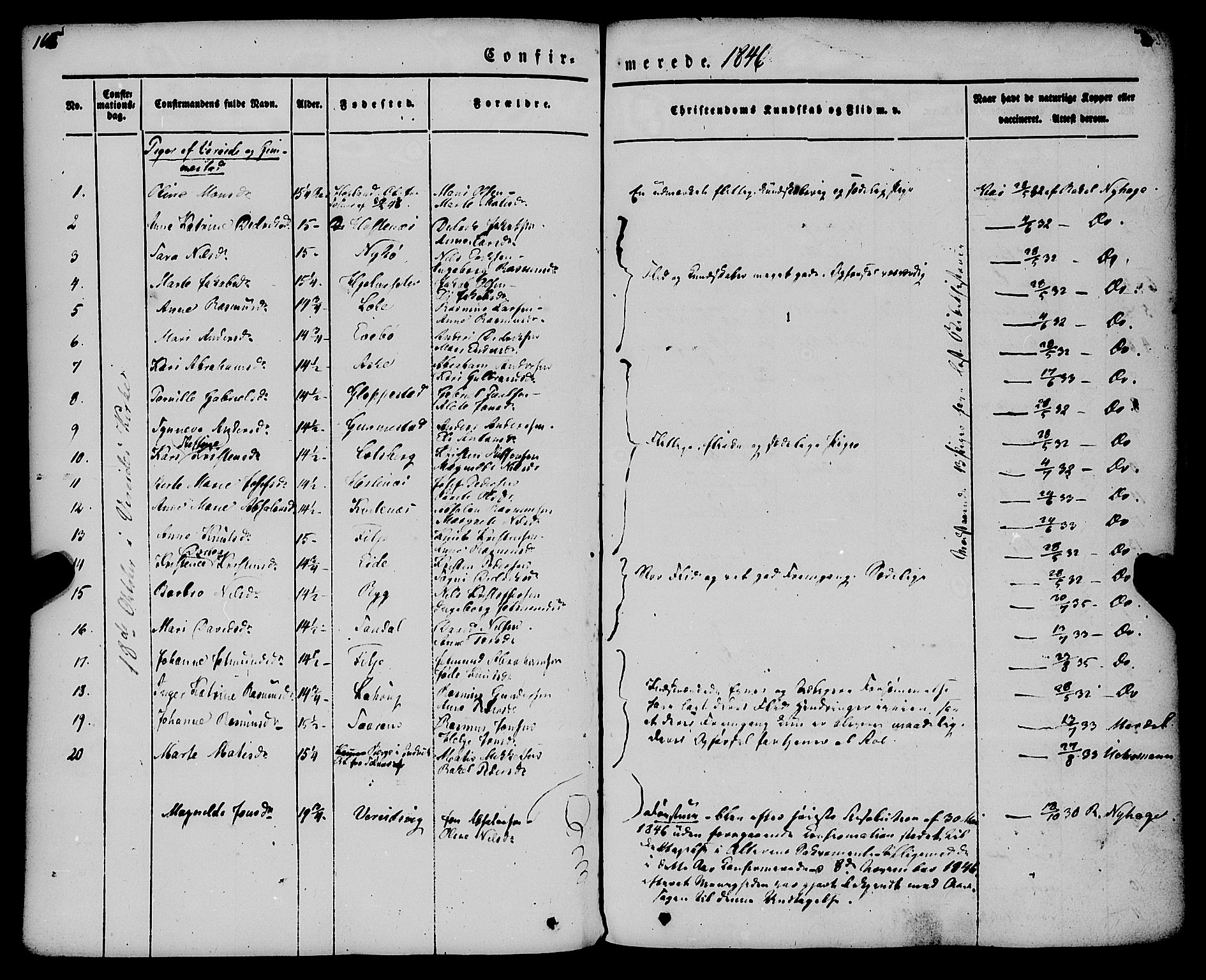 Gloppen sokneprestembete, SAB/A-80101/H/Haa/Haaa/L0008: Parish register (official) no. A 8, 1837-1855, p. 166