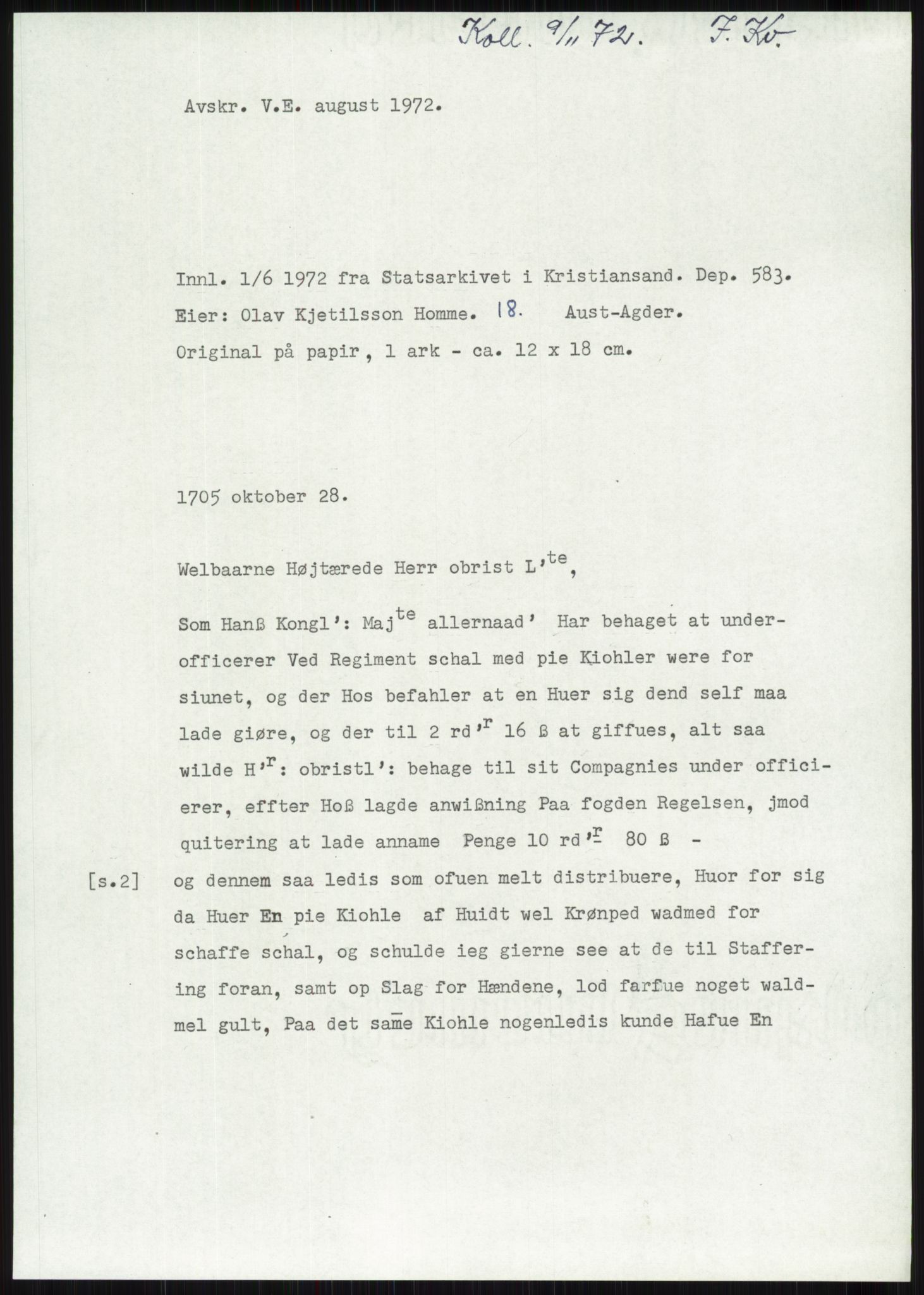 Samlinger til kildeutgivelse, Diplomavskriftsamlingen, AV/RA-EA-4053/H/Ha, p. 3931