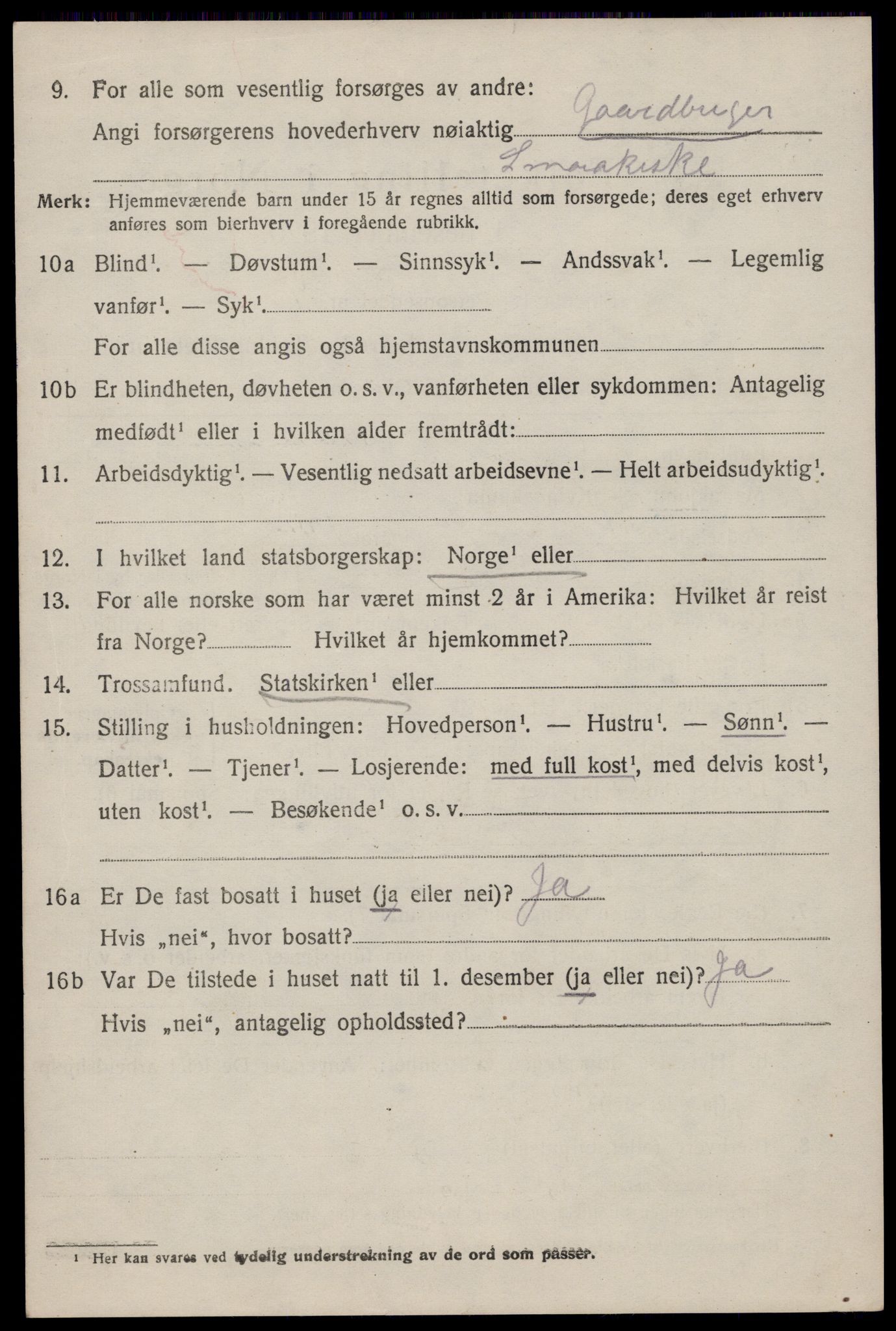 SAST, 1920 census for Hetland, 1920, p. 25112