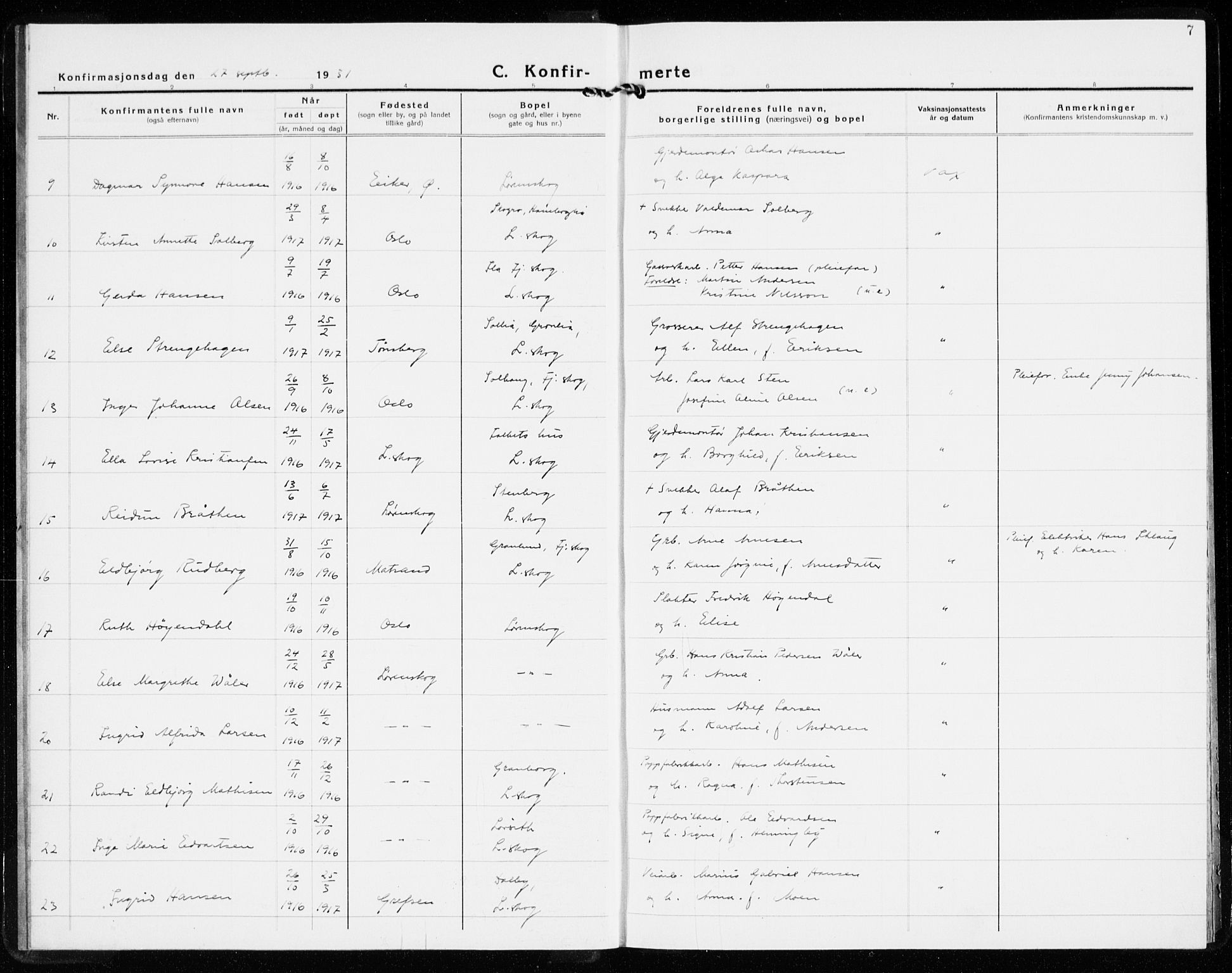 Skedsmo prestekontor Kirkebøker, AV/SAO-A-10033a/F/Fb/L0004: Parish register (official) no. II 4, 1931-1943, p. 7