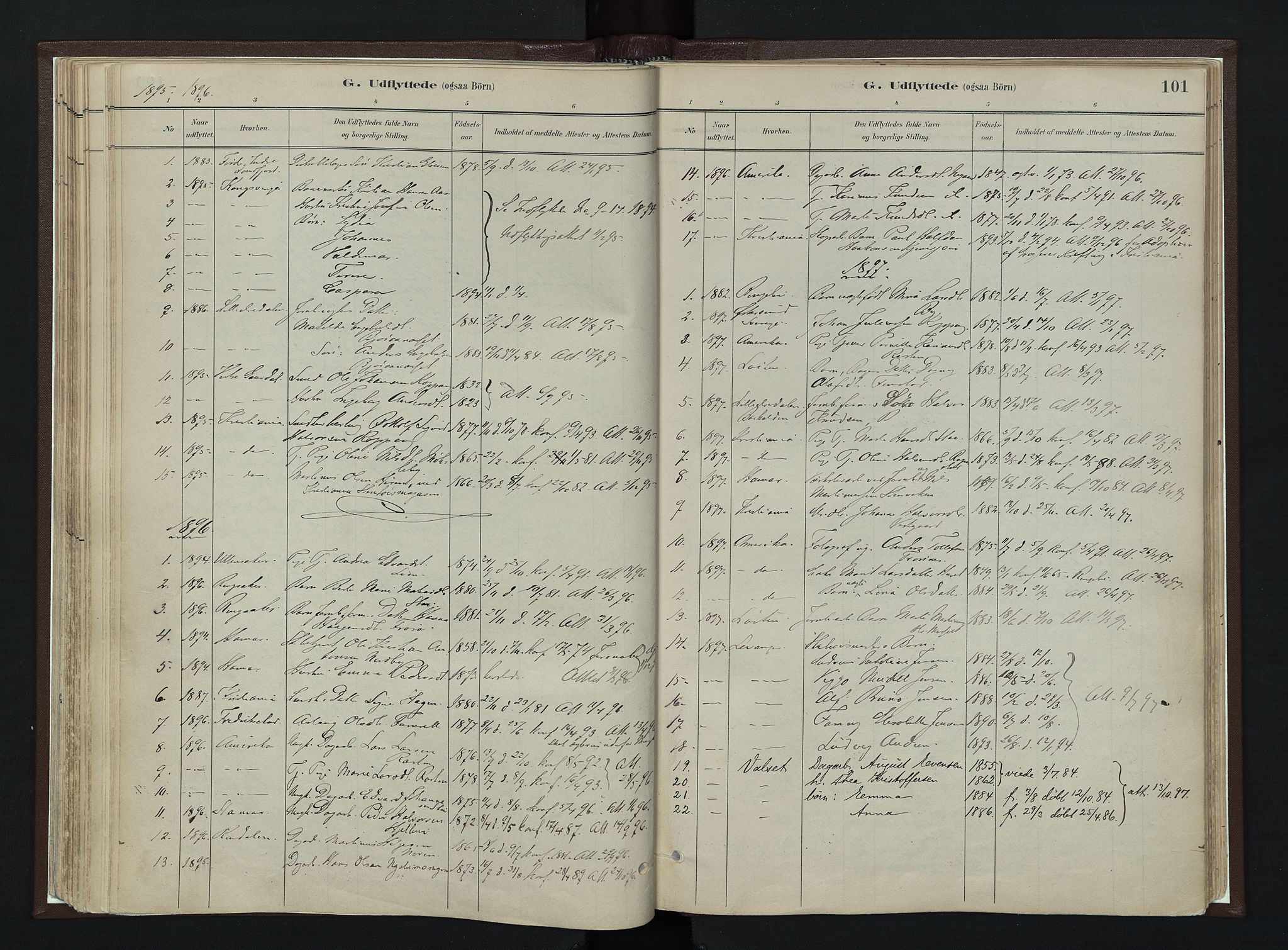 Stor-Elvdal prestekontor, SAH/PREST-052/H/Ha/Haa/L0003: Parish register (official) no. 3, 1882-1901, p. 101