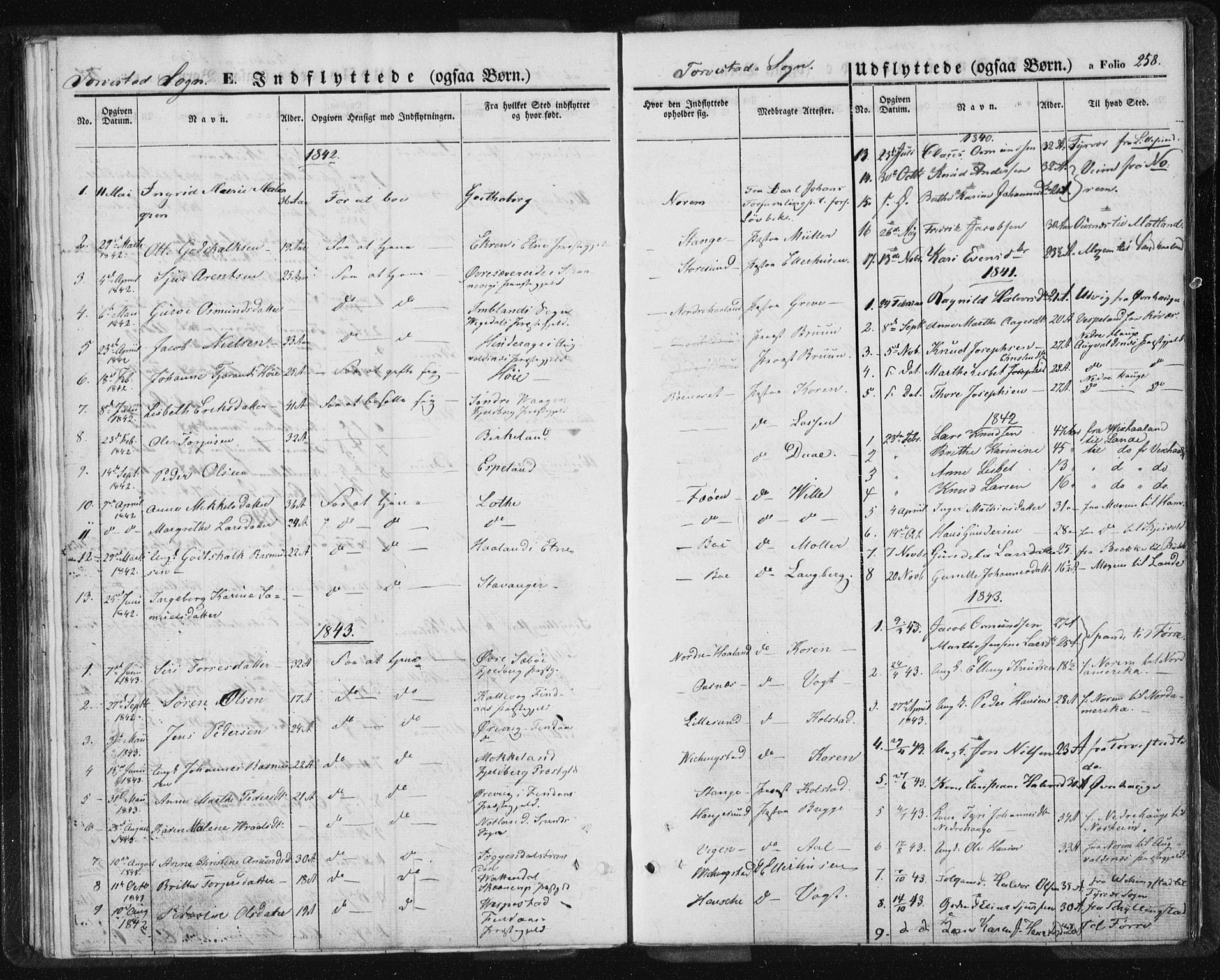 Torvastad sokneprestkontor, AV/SAST-A -101857/H/Ha/Haa/L0005: Parish register (official) no. A 5, 1836-1847, p. 258