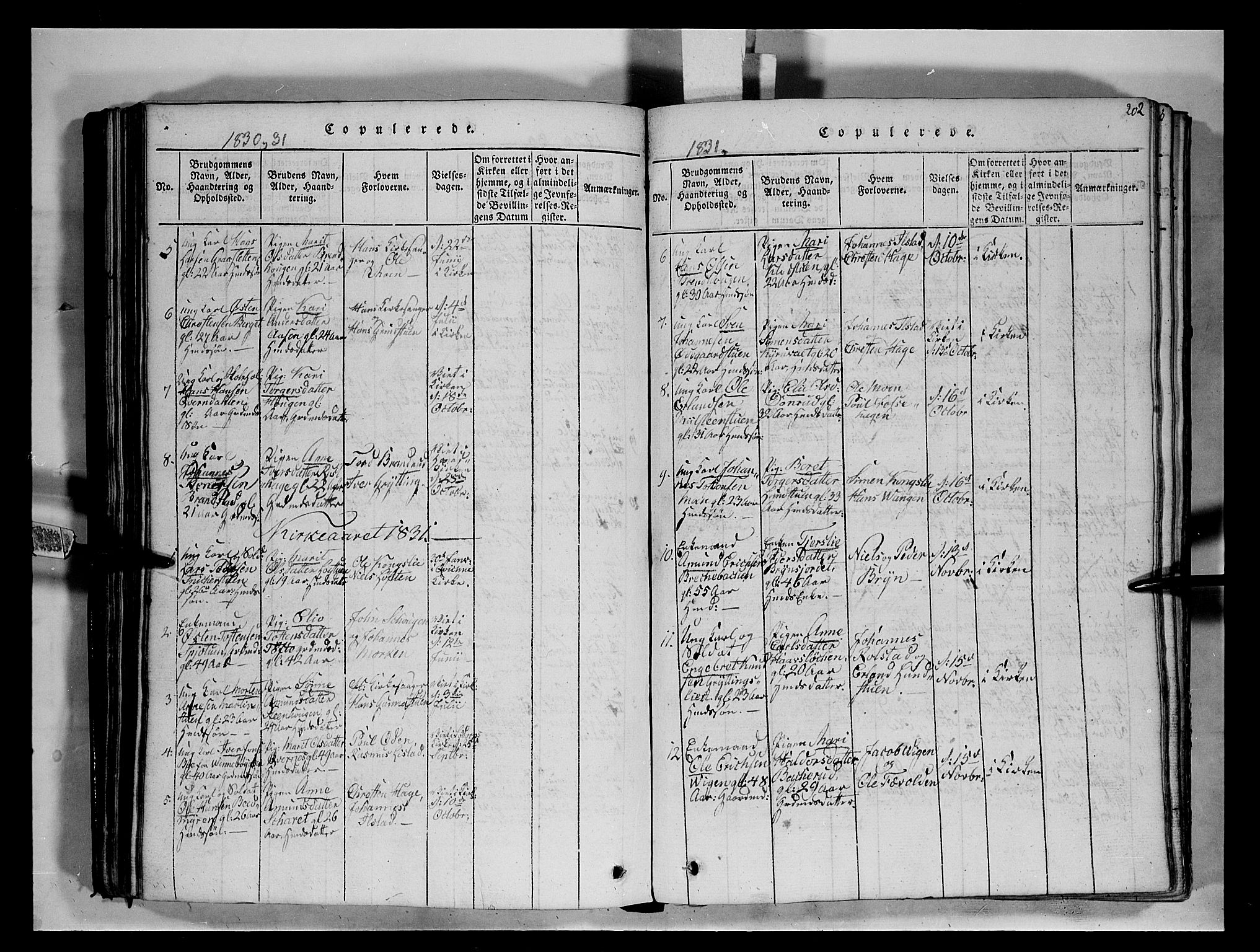 Fron prestekontor, SAH/PREST-078/H/Ha/Hab/L0004: Parish register (copy) no. 4, 1816-1850, p. 202