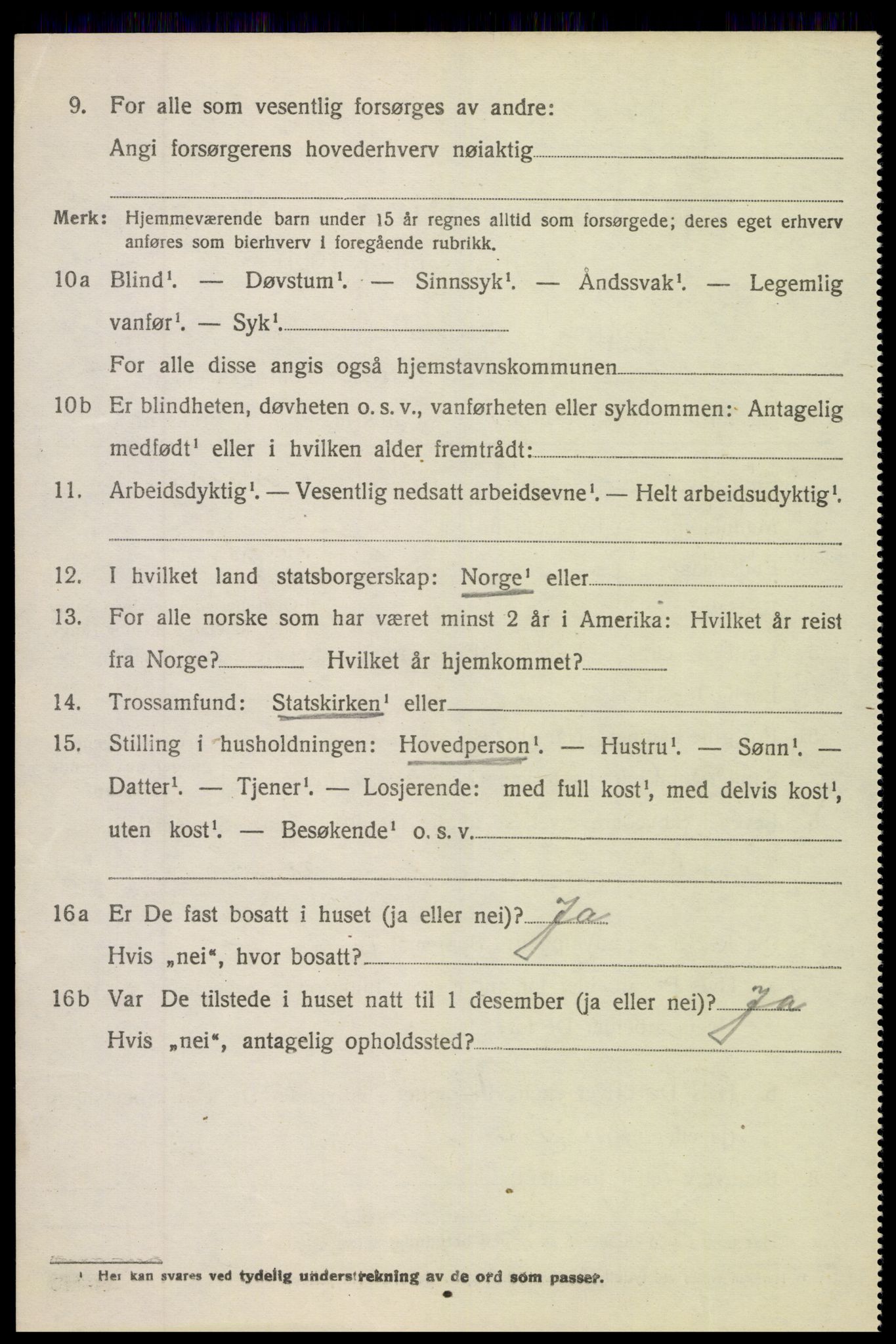 SAH, 1920 census for Vang (Oppland), 1920, p. 1350