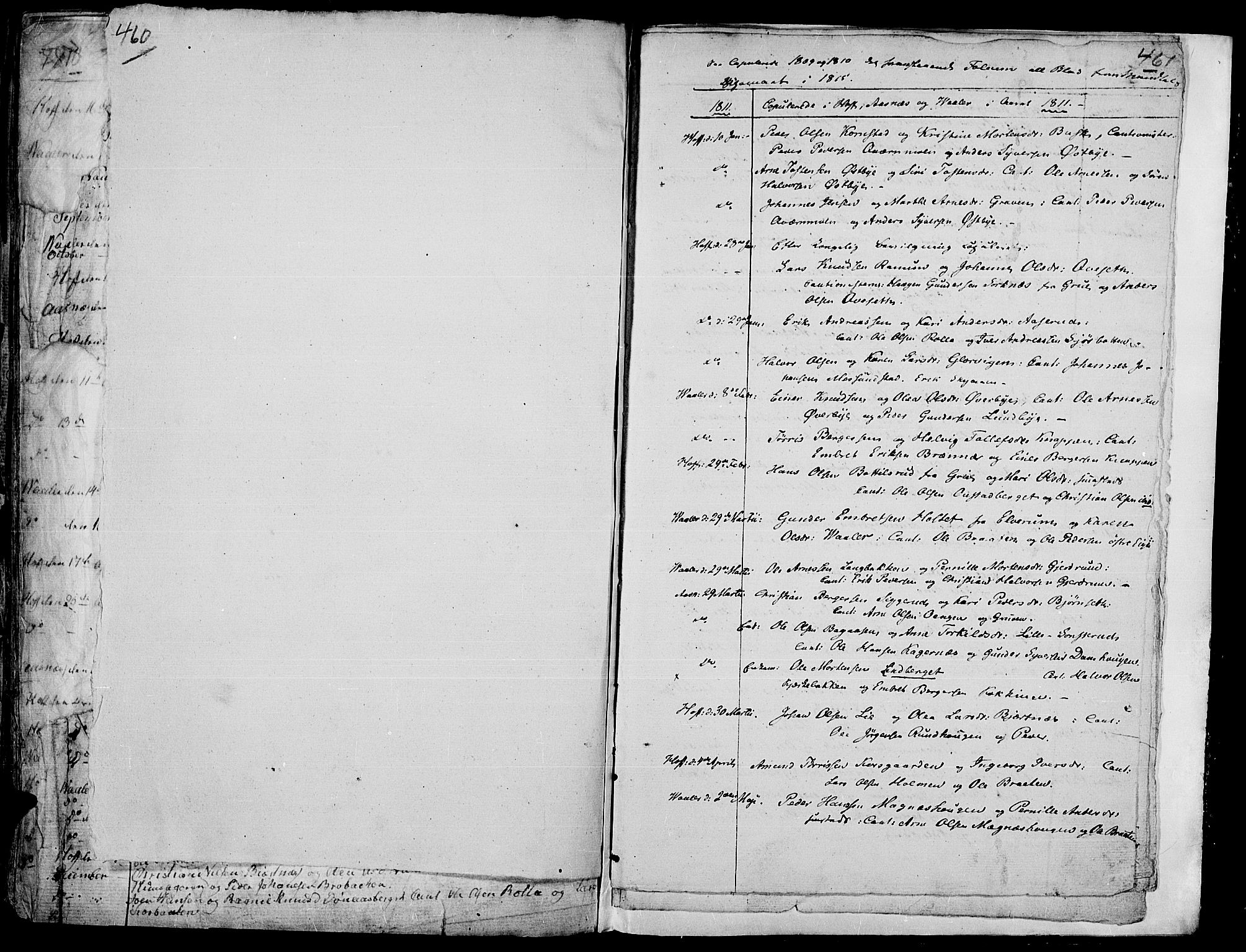 Hof prestekontor, AV/SAH-PREST-038/H/Ha/Haa/L0004: Parish register (official) no. 4, 1790-1815, p. 460-461