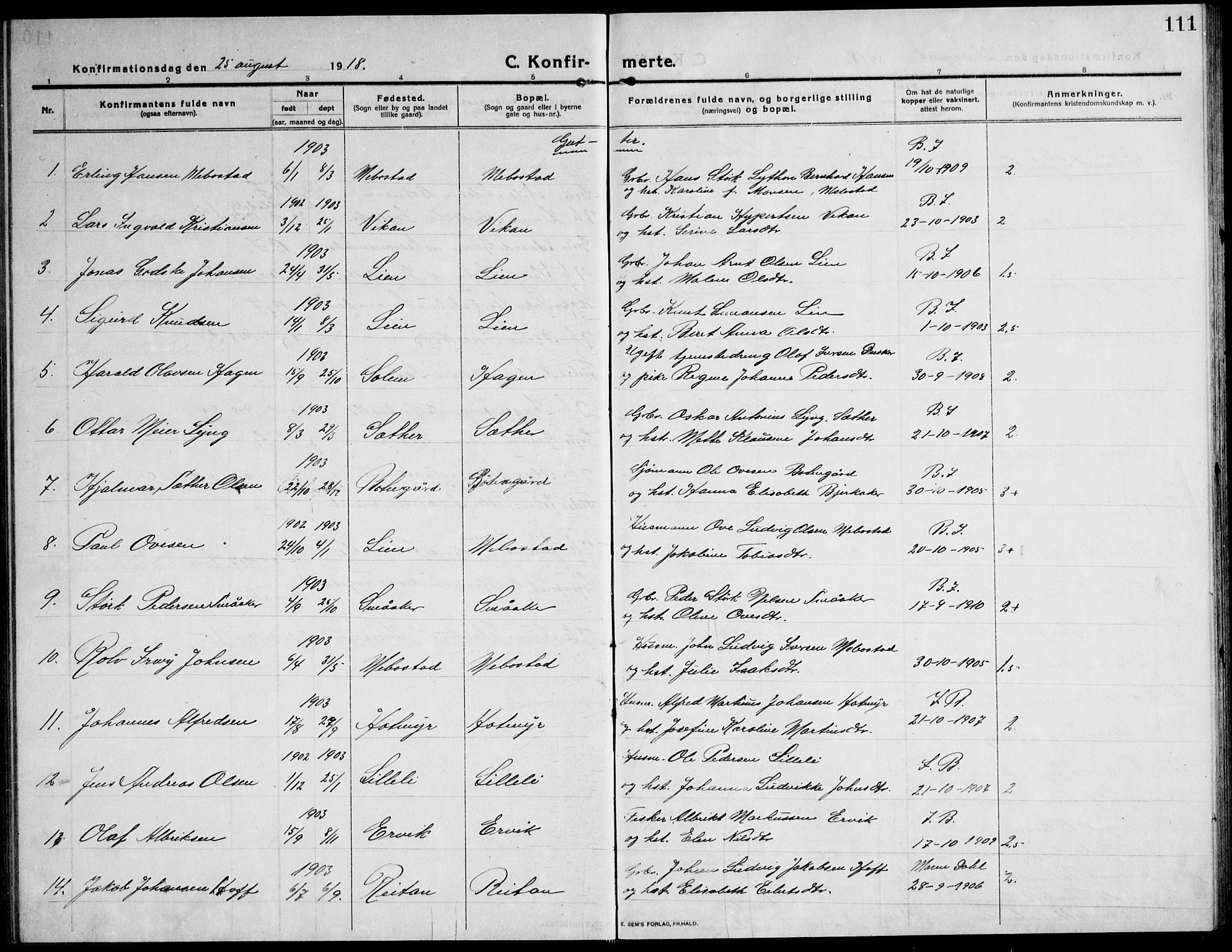 Ministerialprotokoller, klokkerbøker og fødselsregistre - Sør-Trøndelag, SAT/A-1456/651/L0648: Parish register (copy) no. 651C02, 1915-1945, p. 111