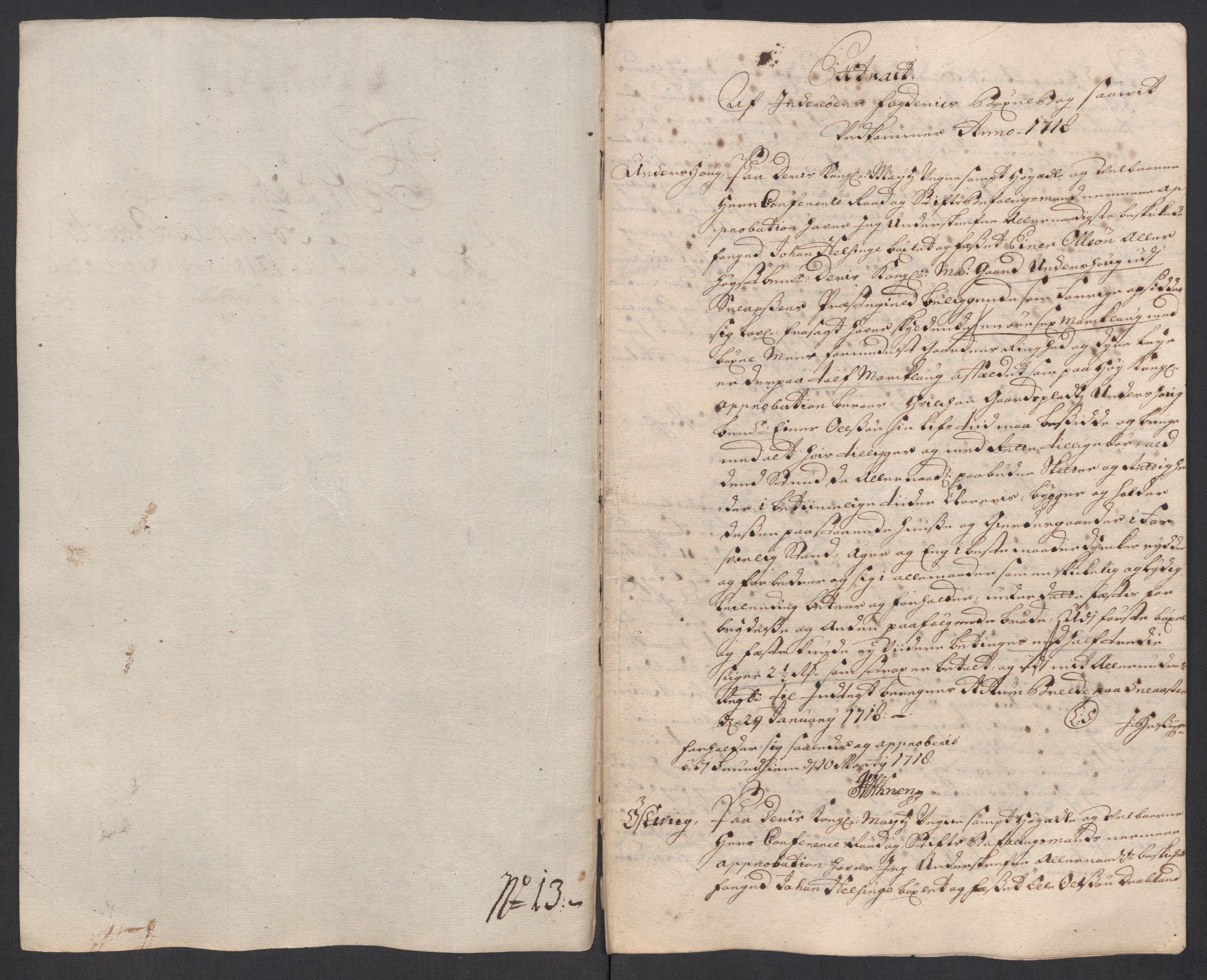 Rentekammeret inntil 1814, Reviderte regnskaper, Fogderegnskap, RA/EA-4092/R63/L4326: Fogderegnskap Inderøy, 1718, p. 209