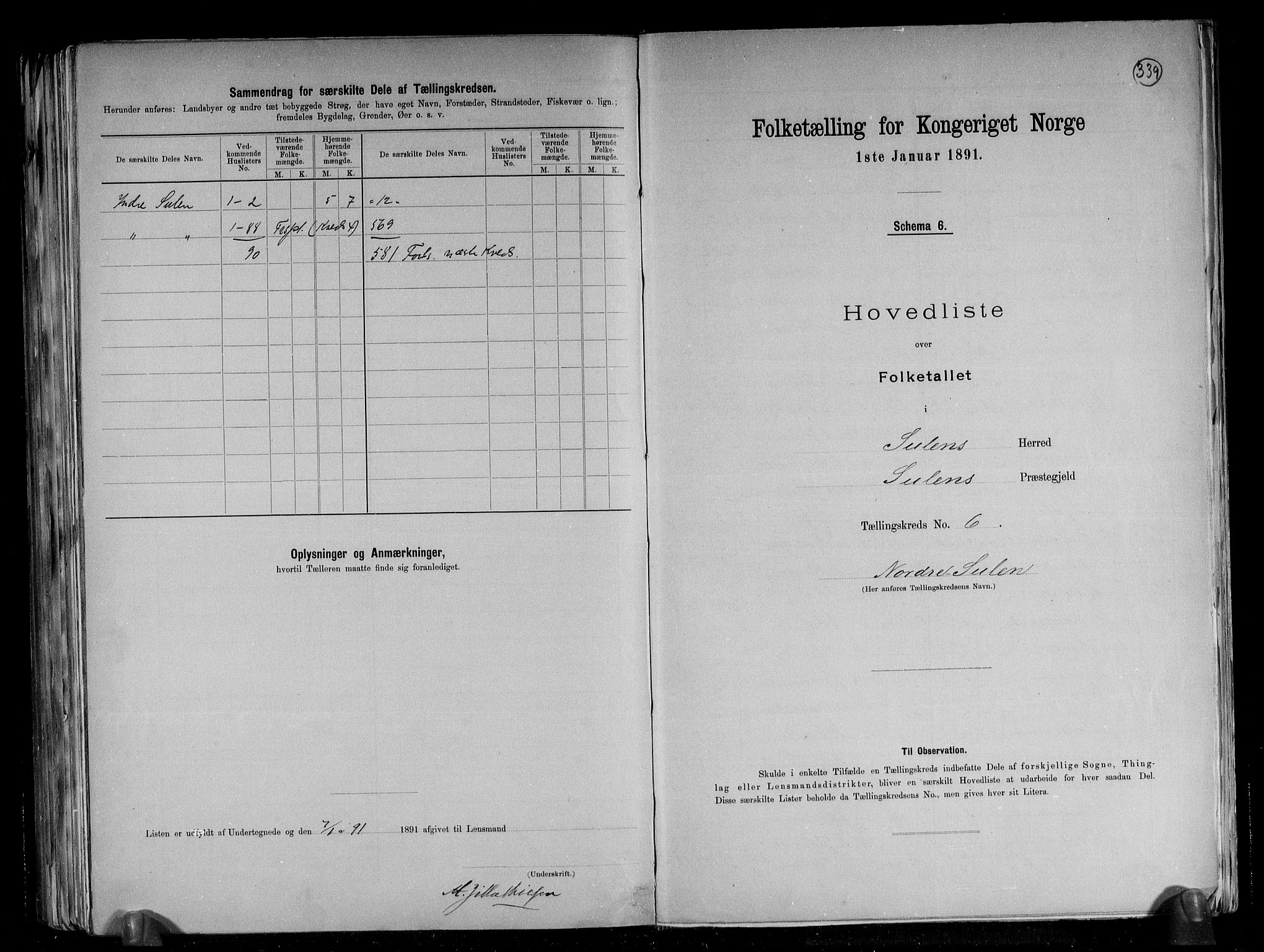 RA, 1891 census for 1412 Solund, 1891, p. 17