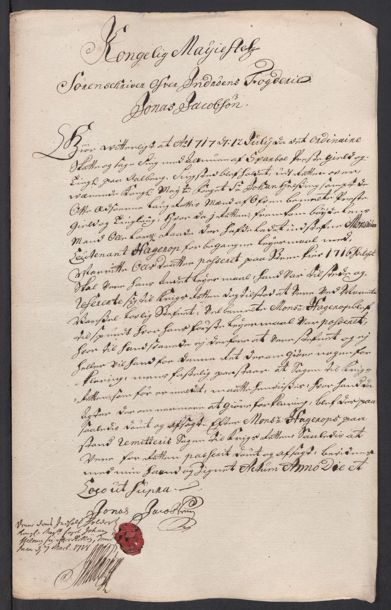 Rentekammeret inntil 1814, Reviderte regnskaper, Fogderegnskap, AV/RA-EA-4092/R63/L4325: Fogderegnskap Inderøy, 1717, p. 232