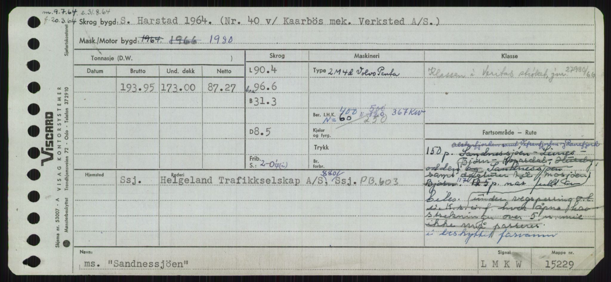 Sjøfartsdirektoratet med forløpere, Skipsmålingen, RA/S-1627/H/Ha/L0005/0001: Fartøy, S-Sven / Fartøy, S-Skji, p. 139