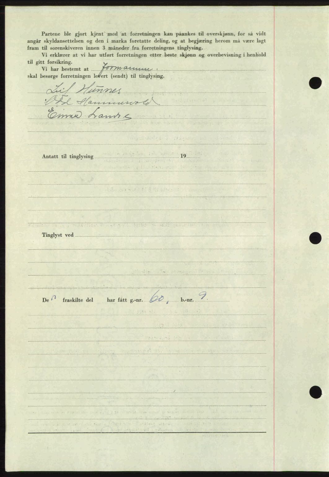 Romsdal sorenskriveri, AV/SAT-A-4149/1/2/2C: Mortgage book no. A28, 1948-1949, Diary no: : 289/1949