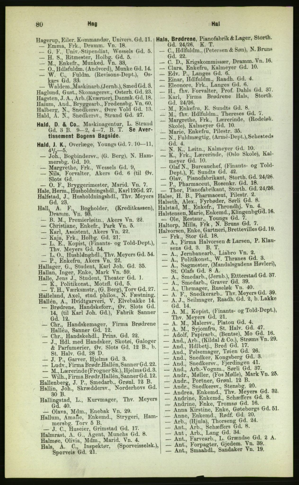 Kristiania/Oslo adressebok, PUBL/-, 1883, p. 80