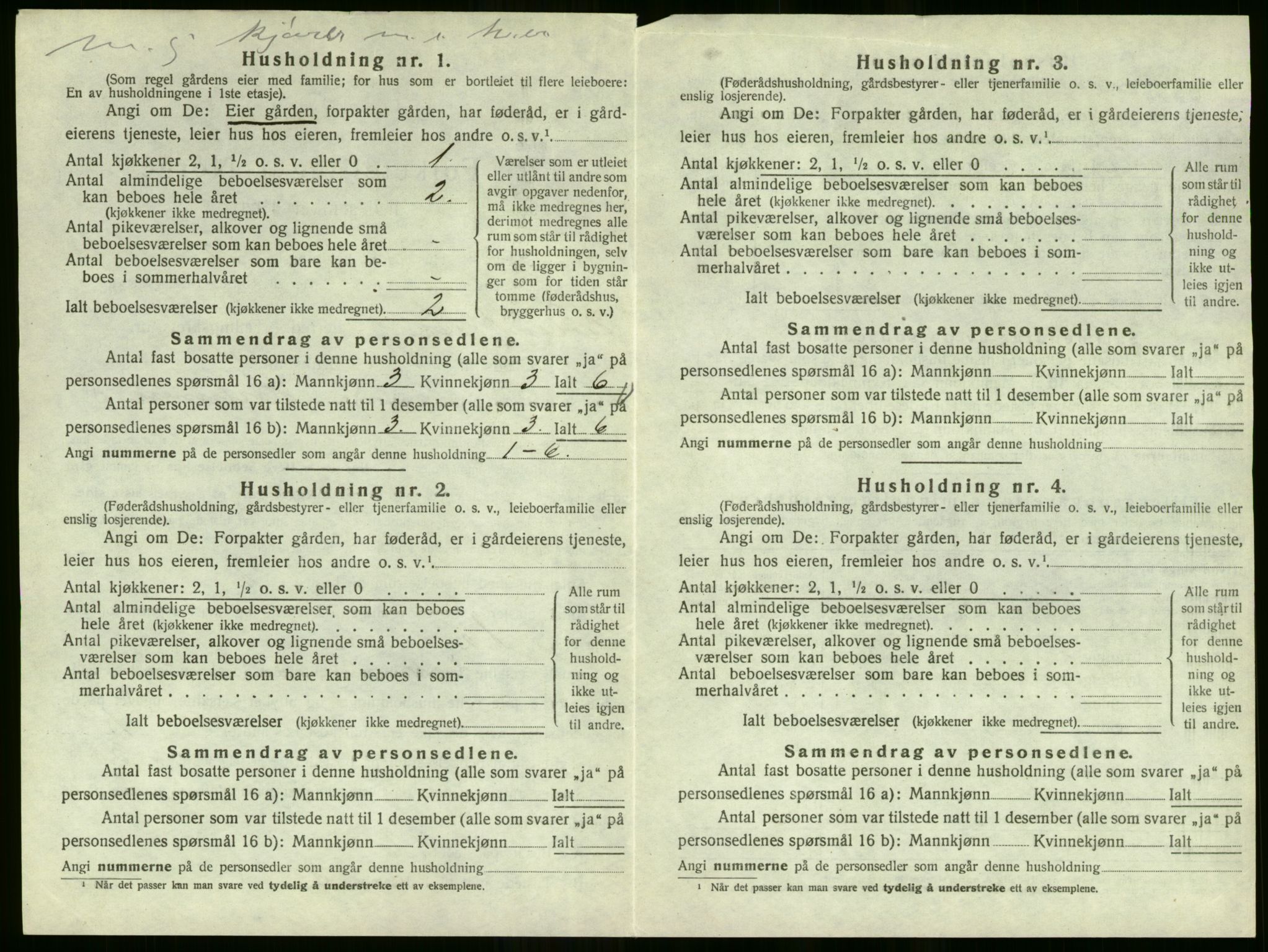 SAO, 1920 census for Høland, 1920, p. 66