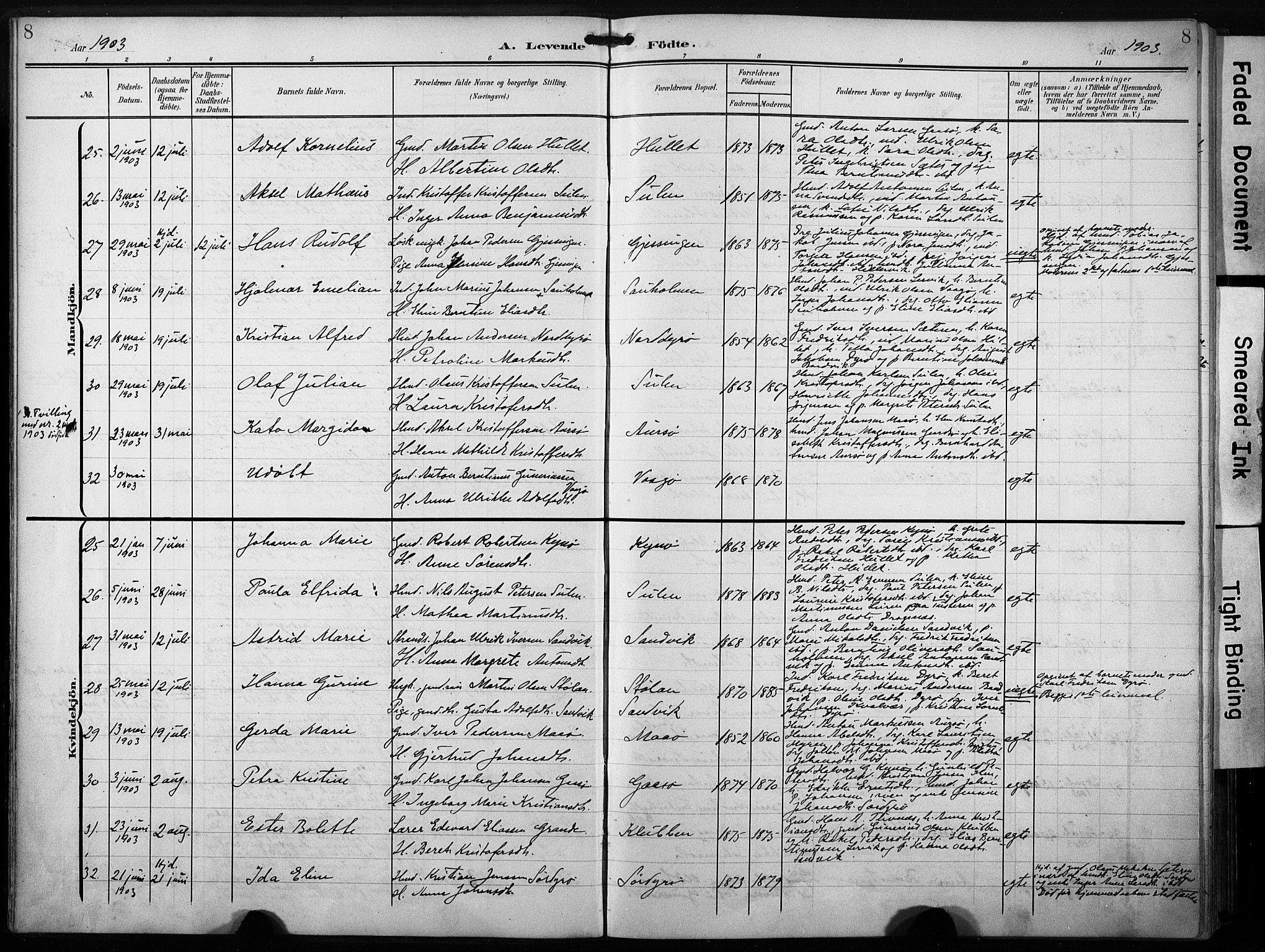 Ministerialprotokoller, klokkerbøker og fødselsregistre - Sør-Trøndelag, AV/SAT-A-1456/640/L0580: Parish register (official) no. 640A05, 1902-1910, p. 8