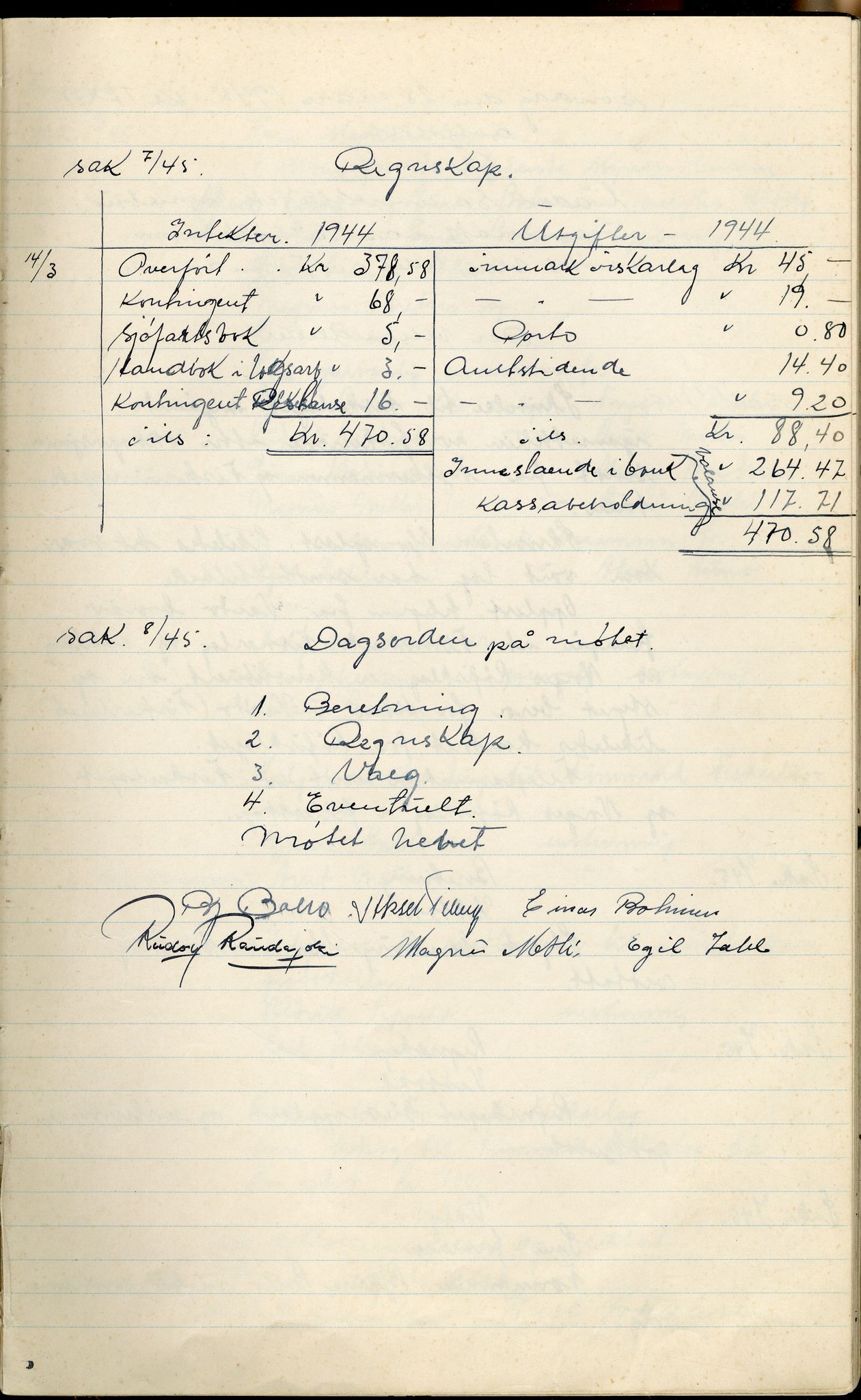 Vadsø Fiskarlag, FMFB/A-1016/A/L0001: Protokoll for styremøtene, 1926-1952, p. 146