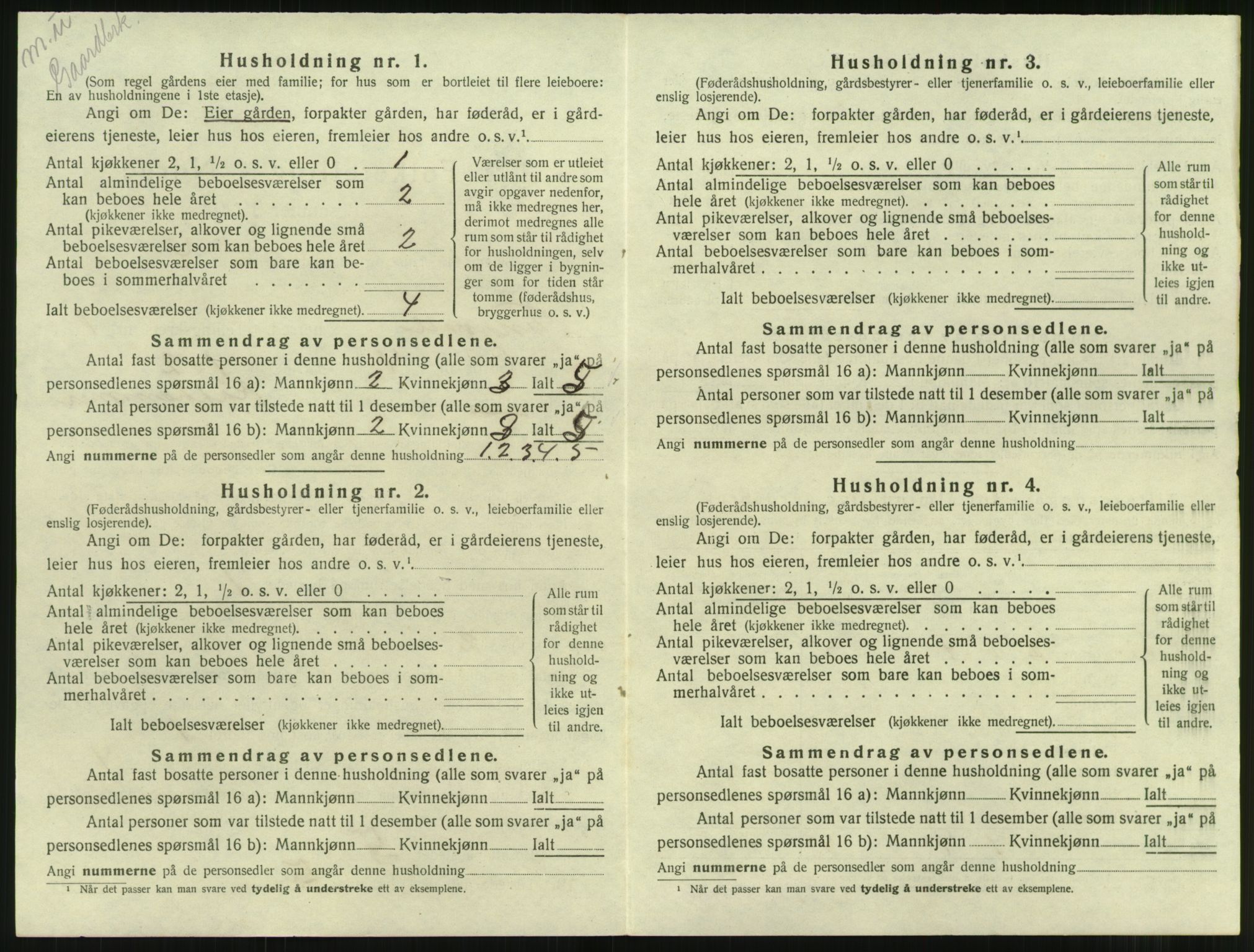 SAT, 1920 census for Tingvoll, 1920, p. 63