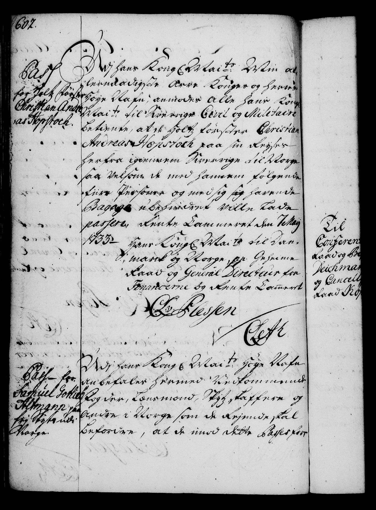 Rentekammeret, Kammerkanselliet, RA/EA-3111/G/Gg/Gga/L0003: Norsk ekspedisjonsprotokoll med register (merket RK 53.3), 1727-1734, p. 602
