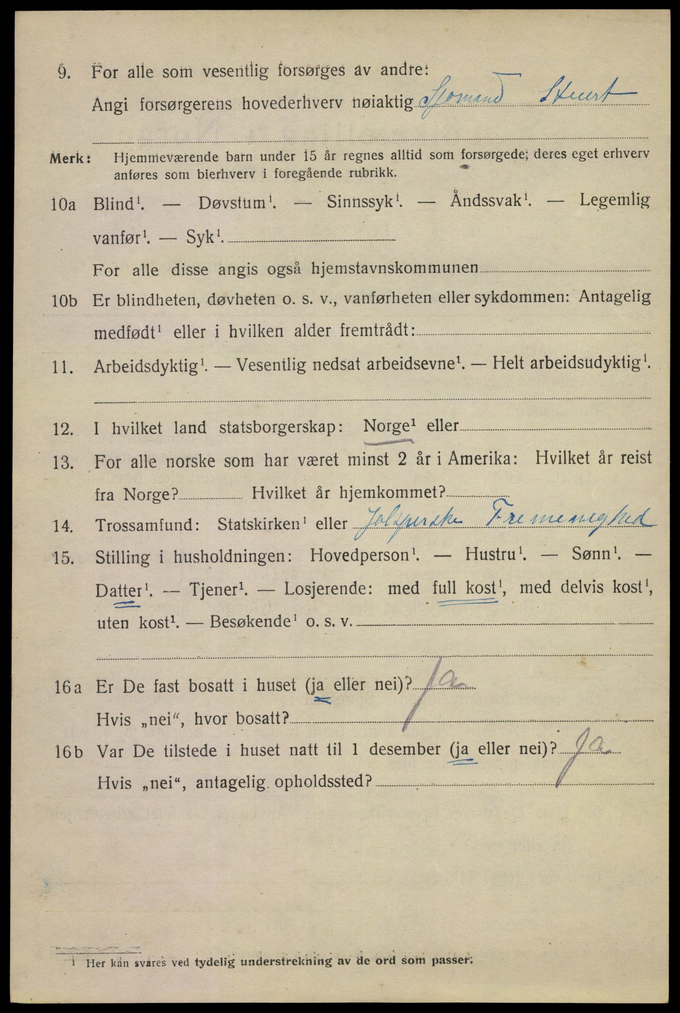 SAKO, 1920 census for Sandefjord, 1920, p. 4299