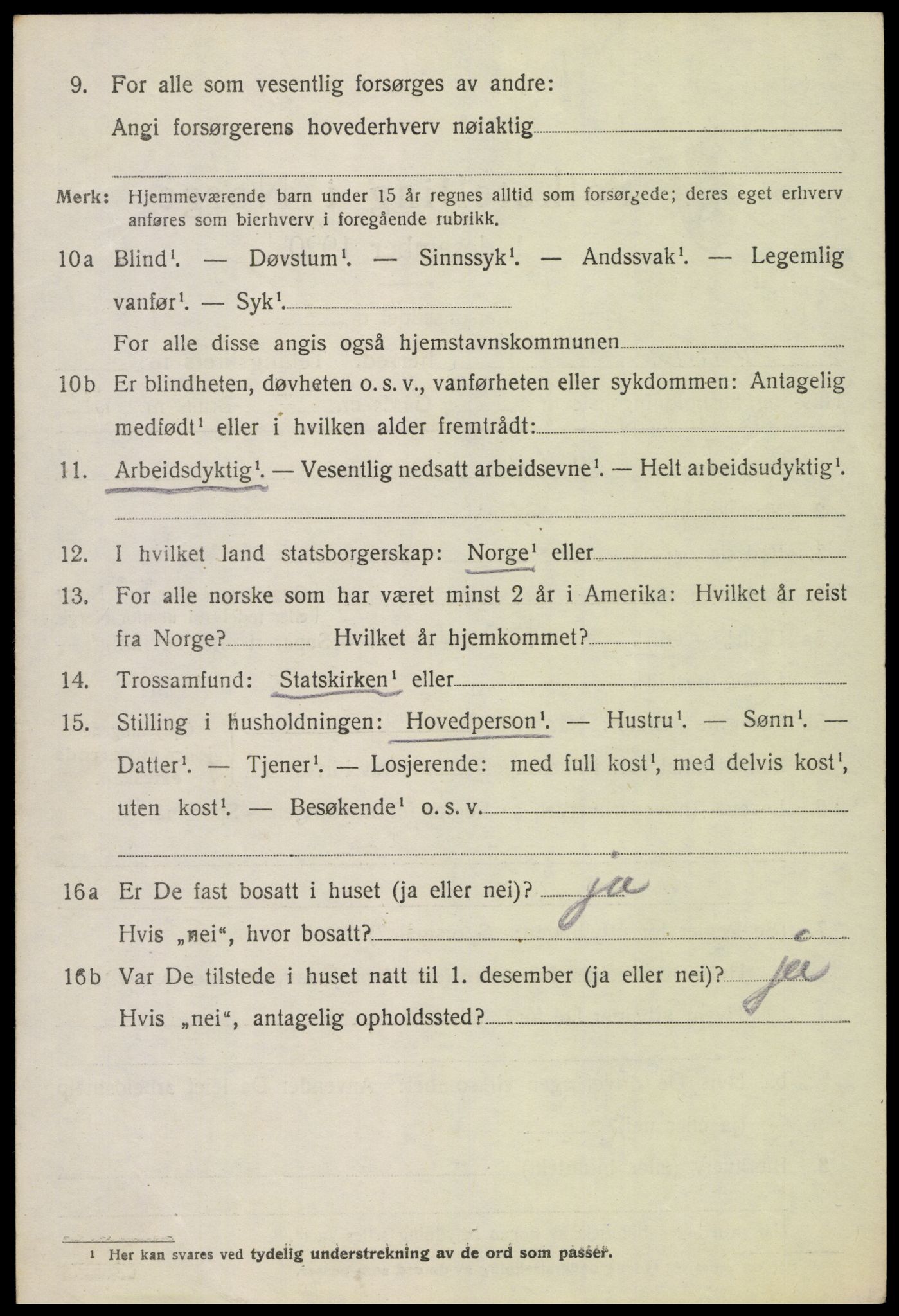 SAH, 1920 census for Vardal, 1920, p. 3854