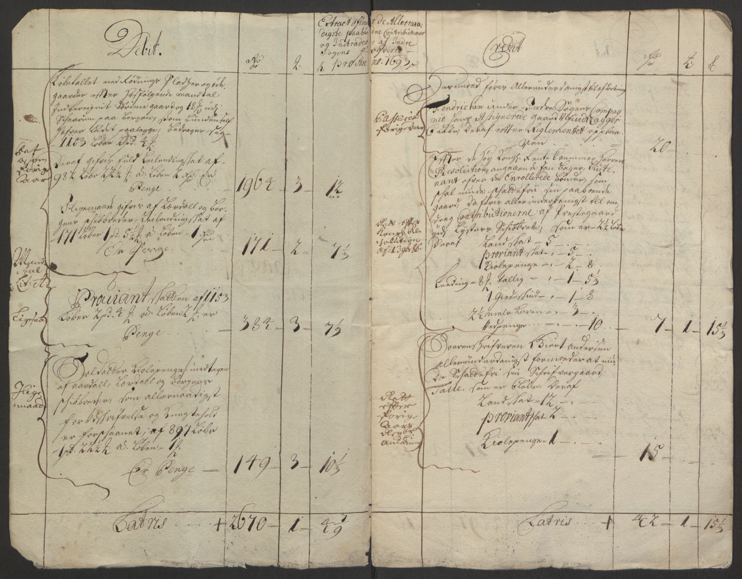 Rentekammeret inntil 1814, Reviderte regnskaper, Fogderegnskap, RA/EA-4092/R52/L3307: Fogderegnskap Sogn, 1693-1694, p. 4