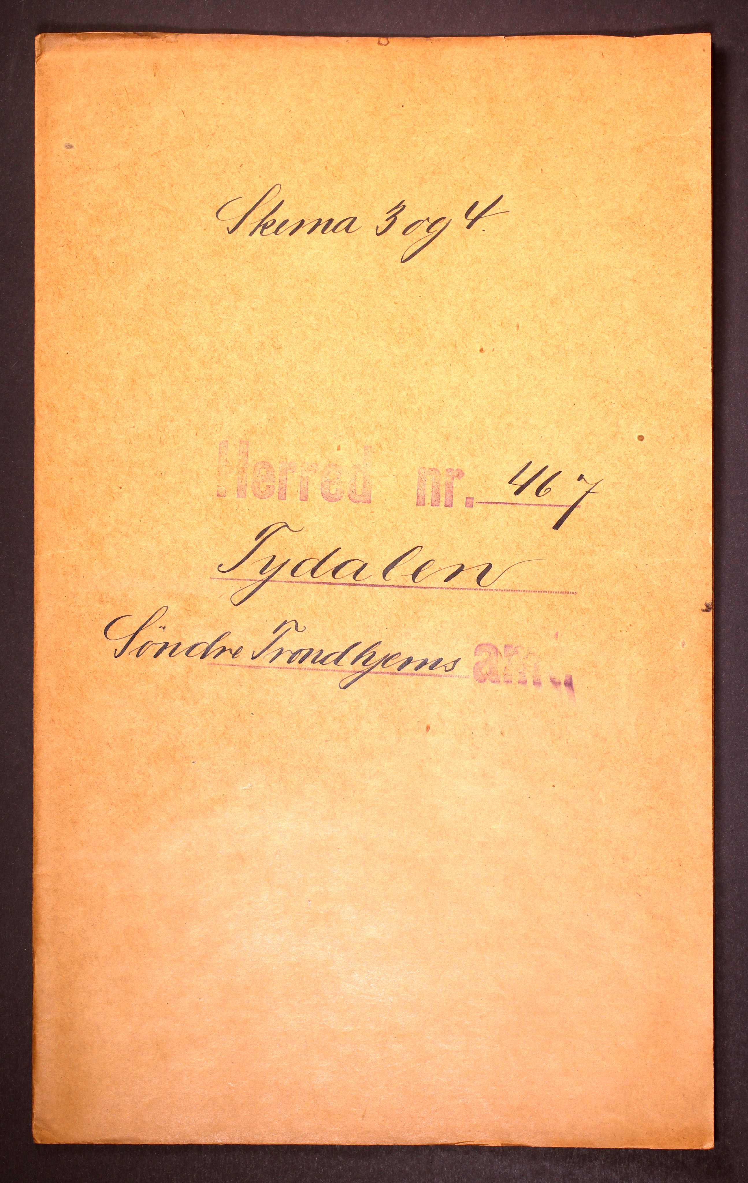 RA, 1910 census for Tydal, 1910, p. 1