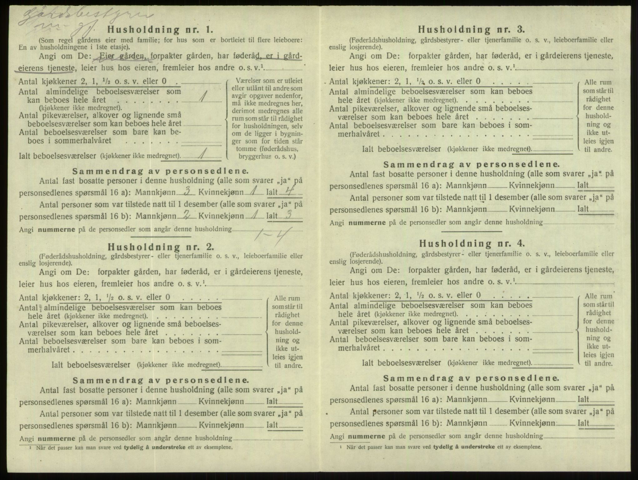 SAB, 1920 census for Gloppen, 1920, p. 410