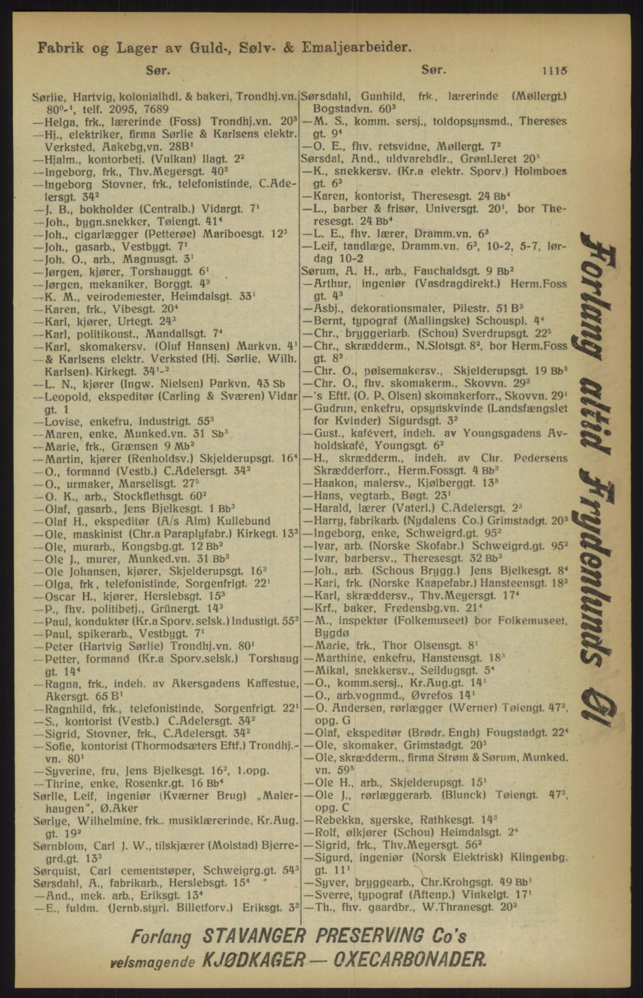 Kristiania/Oslo adressebok, PUBL/-, 1915, p. 1115