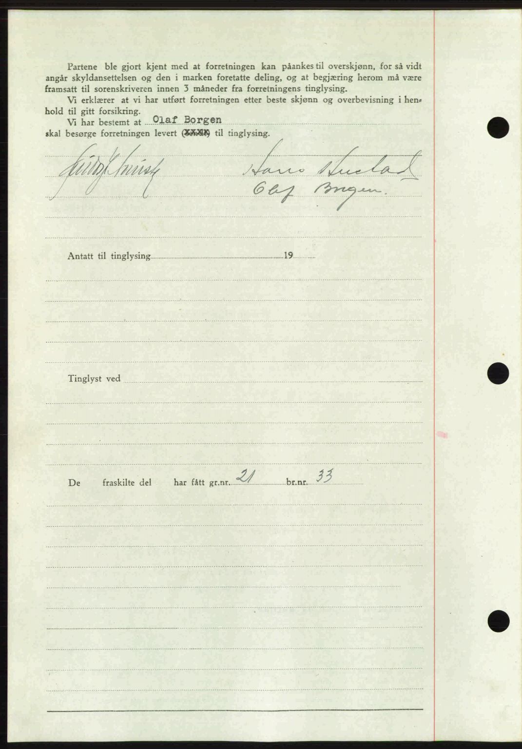 Romsdal sorenskriveri, AV/SAT-A-4149/1/2/2C: Mortgage book no. A22, 1947-1947, Diary no: : 45/1947