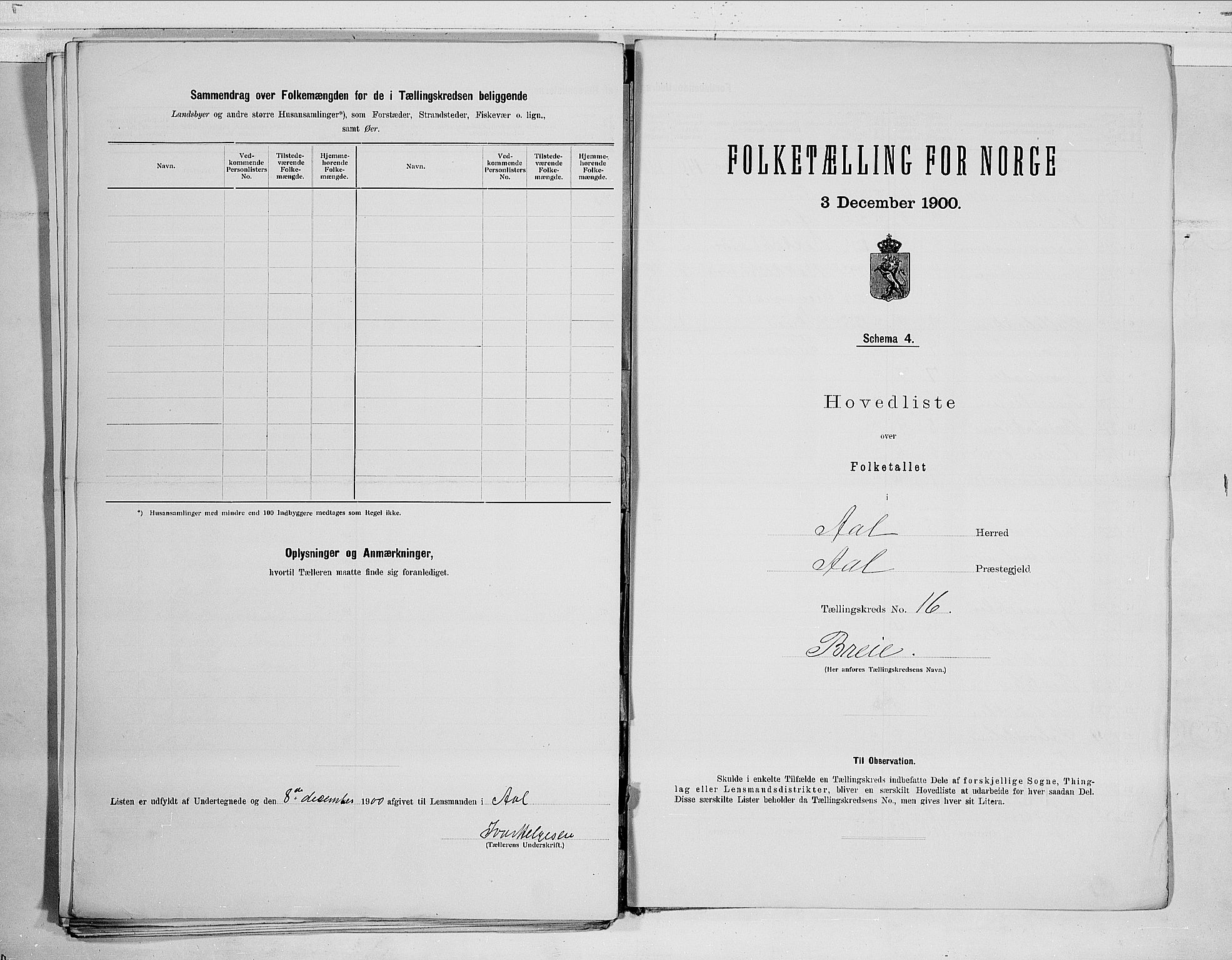 RA, 1900 census for Ål, 1900, p. 35