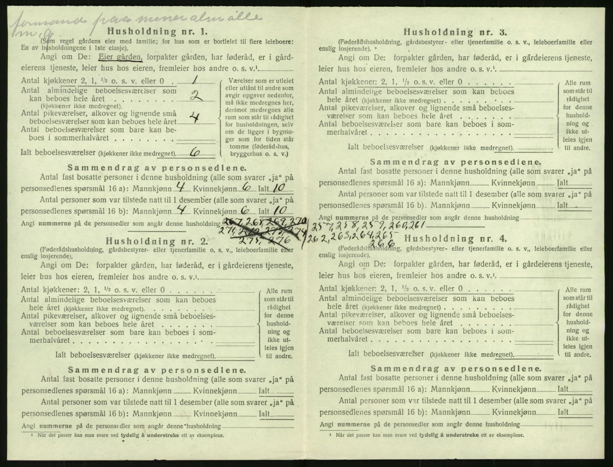 SAK, 1920 census for Dypvåg, 1920, p. 896