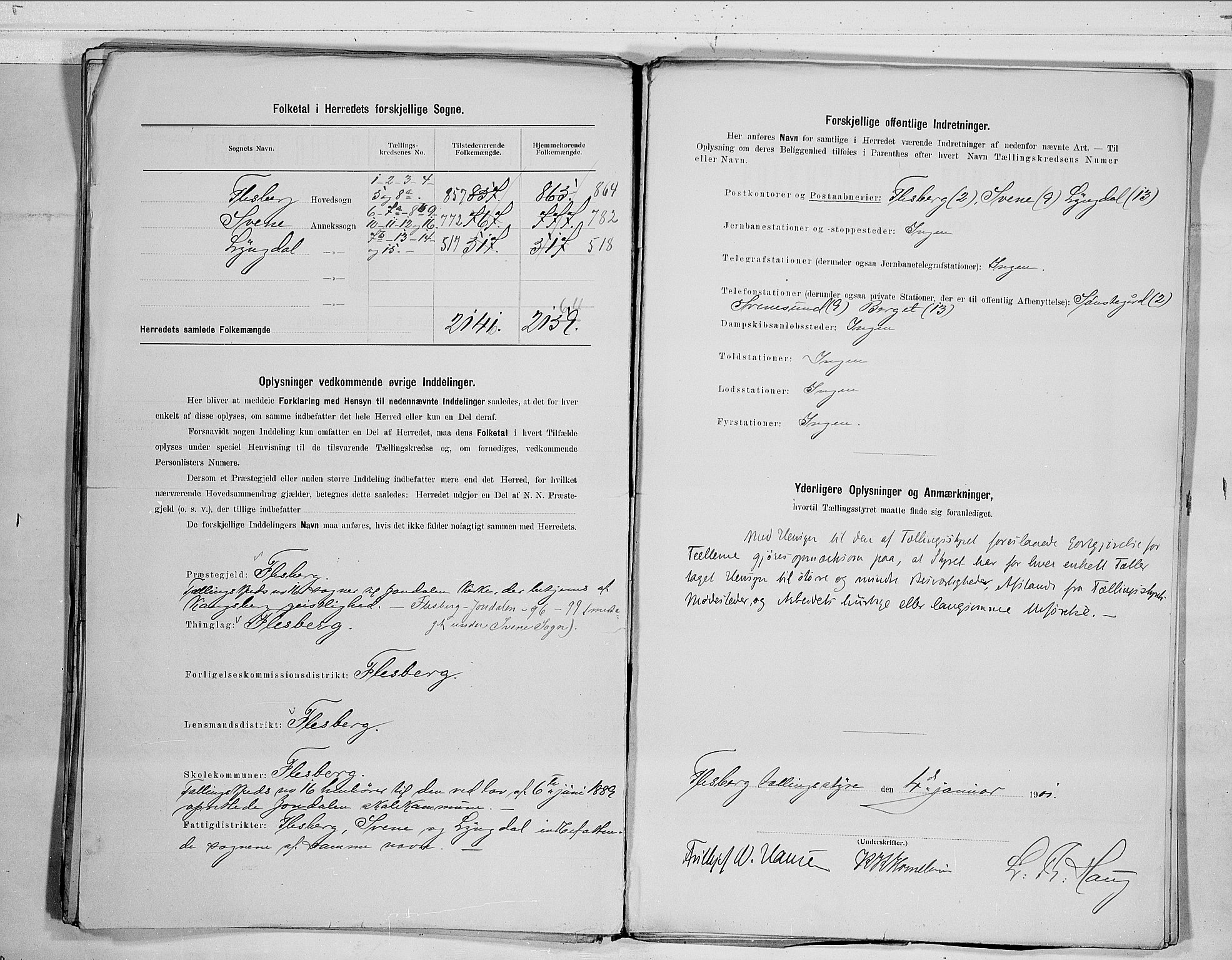 RA, 1900 census for Flesberg, 1900, p. 3