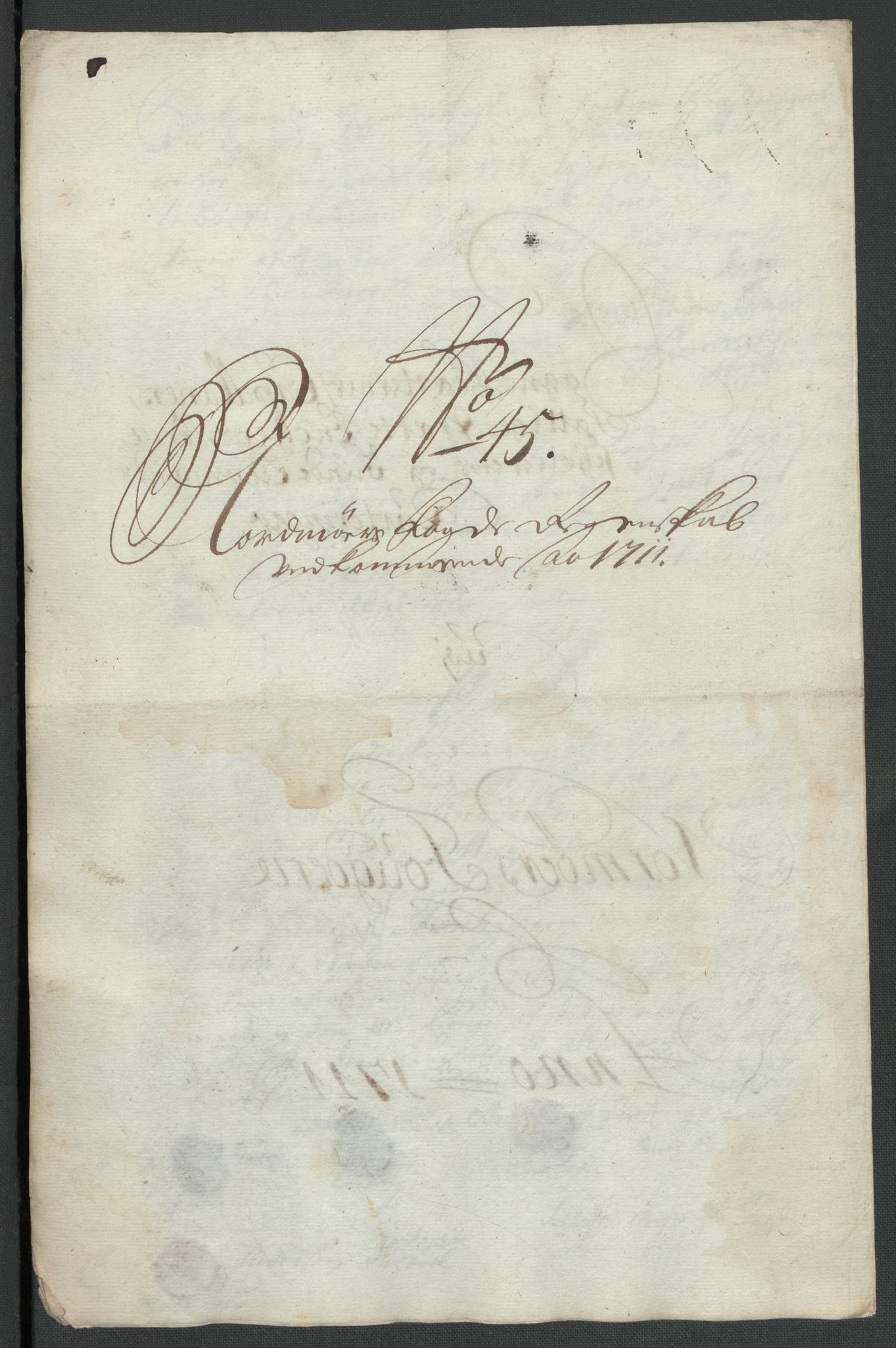 Rentekammeret inntil 1814, Reviderte regnskaper, Fogderegnskap, AV/RA-EA-4092/R56/L3745: Fogderegnskap Nordmøre, 1711, p. 358