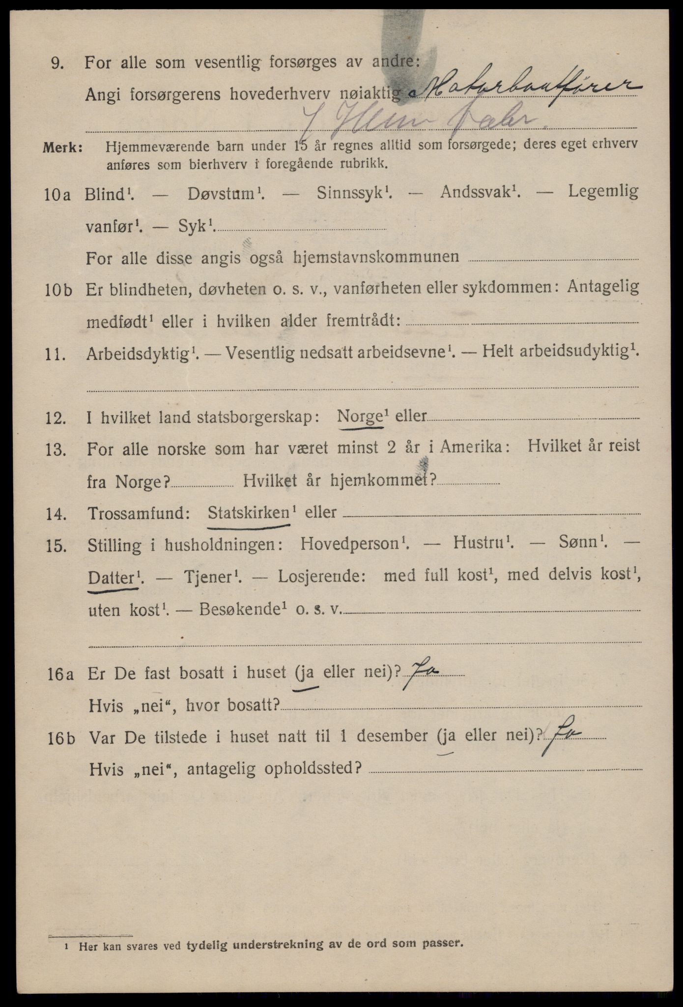 SAT, 1920 census for Trondheim, 1920, p. 104049