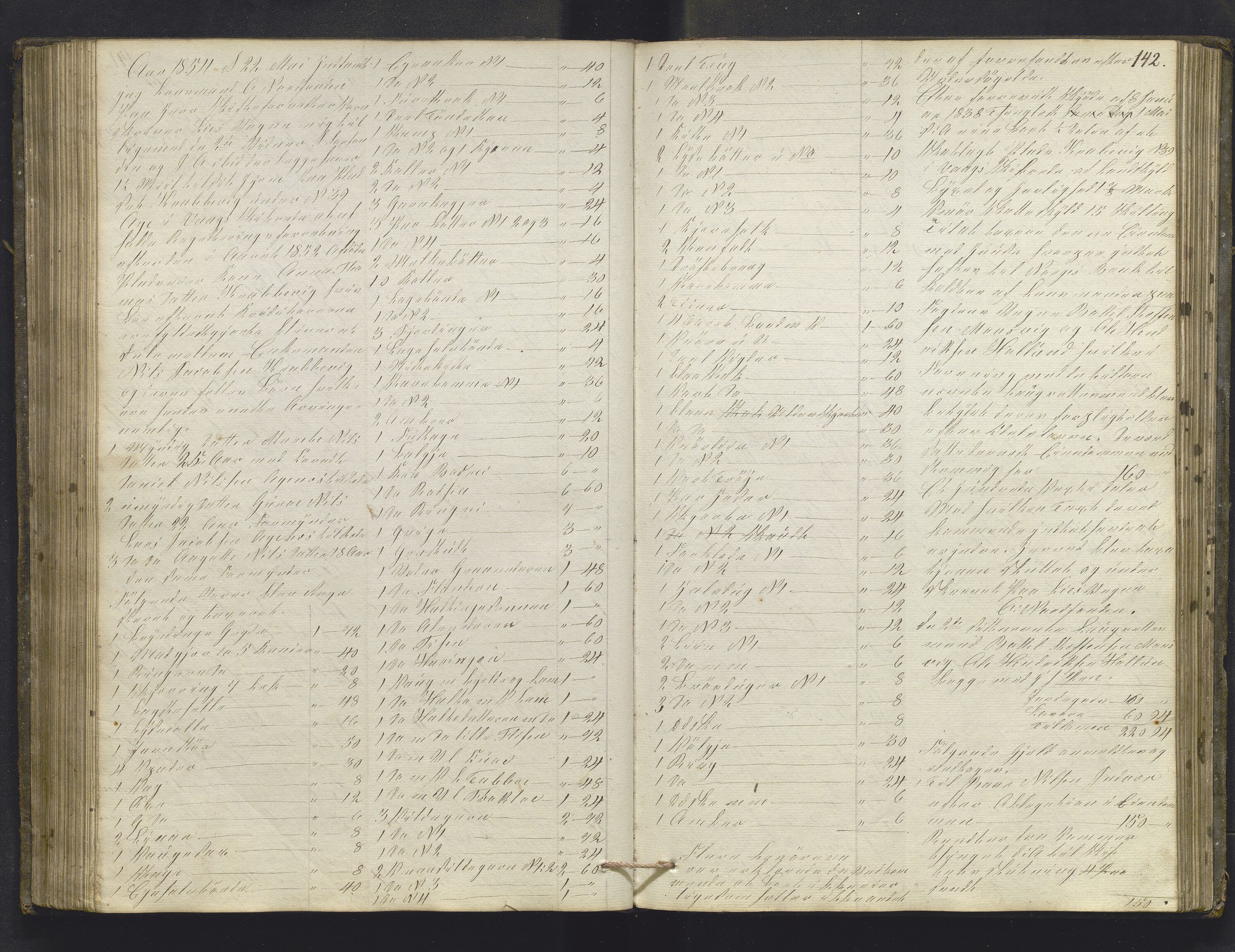 Lensmannen i Sund og Austevoll, AV/SAB-A-35201/0006/L0008: Registreringsprotokoll, 1846-1860, p. 141b-142a