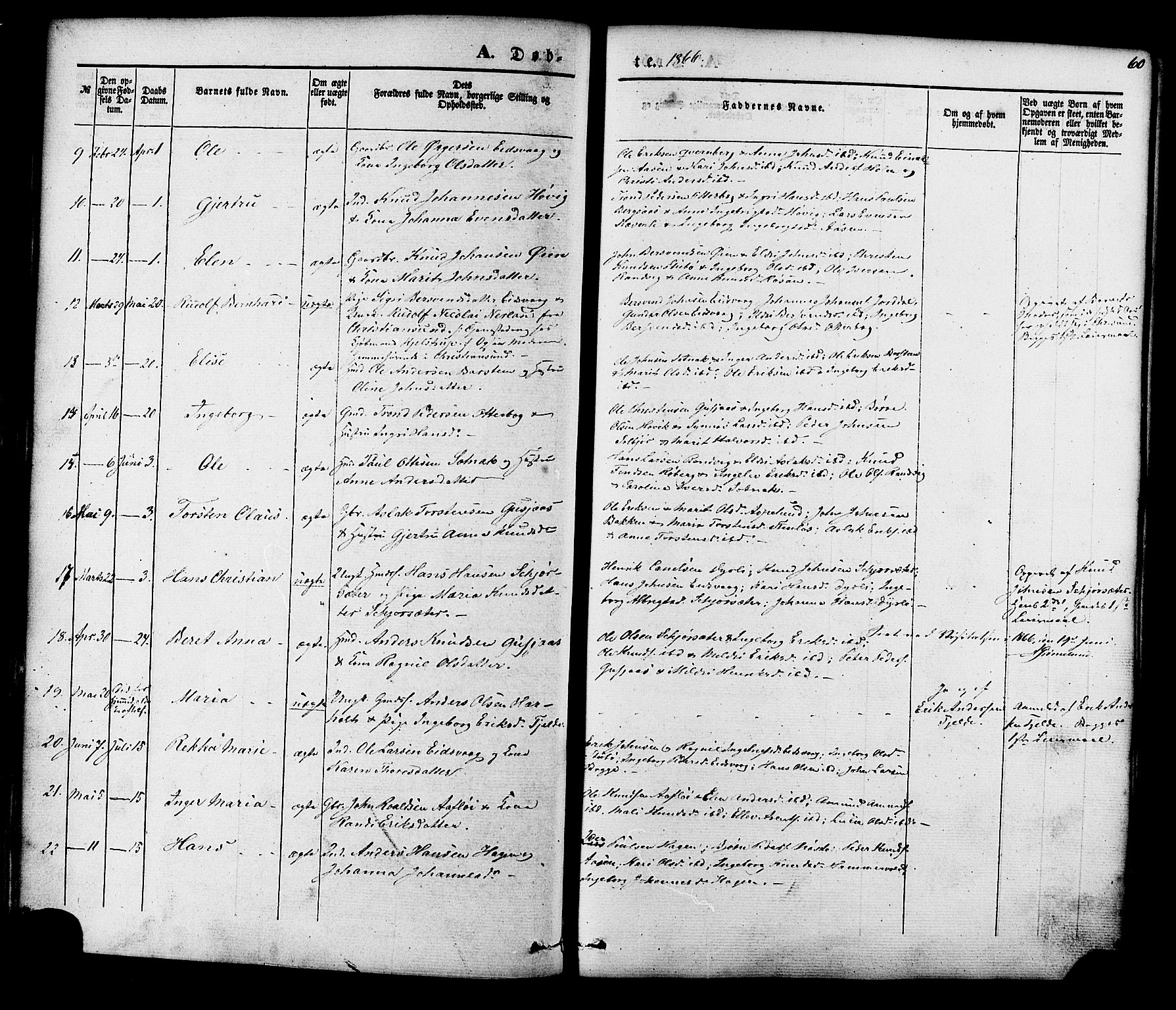 Ministerialprotokoller, klokkerbøker og fødselsregistre - Møre og Romsdal, SAT/A-1454/551/L0625: Parish register (official) no. 551A05, 1846-1879, p. 60